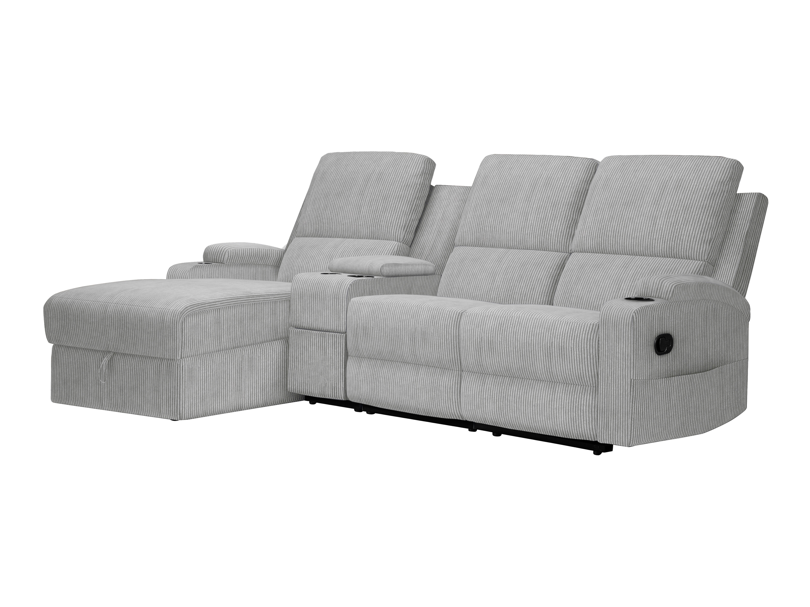 Colțar cu recliner Denton 1568 (Gri)