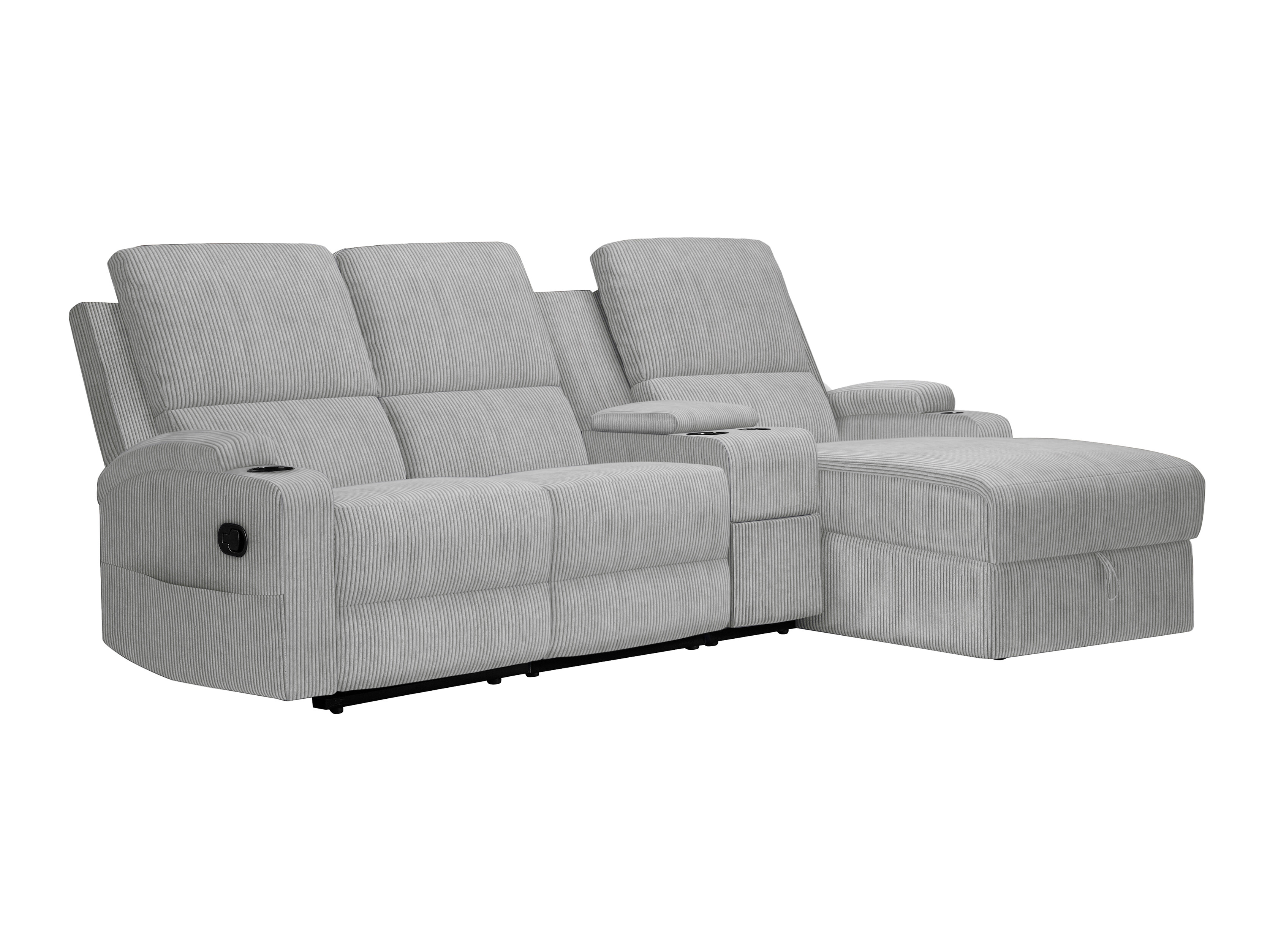 Colțar cu recliner Denton 1568 (Gri)