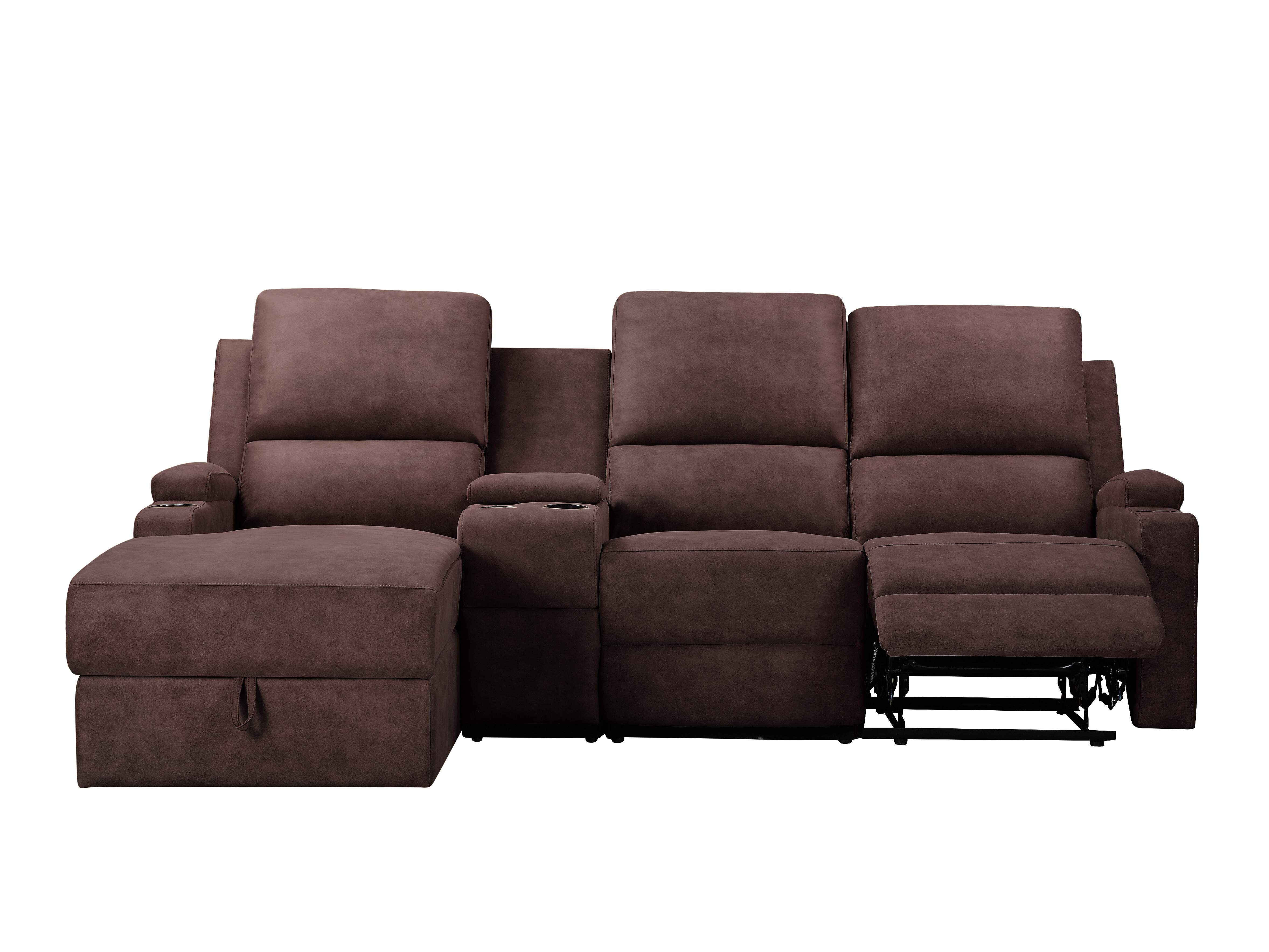 Colțar cu recliner Denton 1568 (Maro închis)