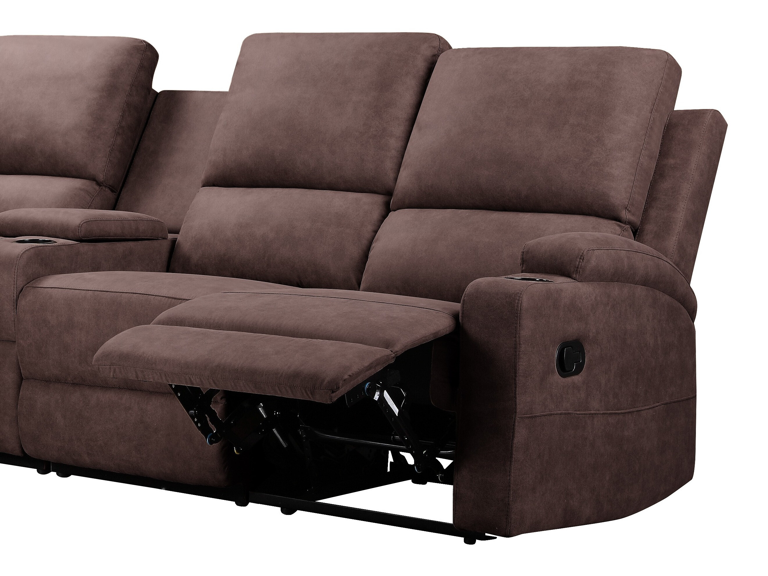 Colțar cu recliner Denton 1568 (Maro închis)