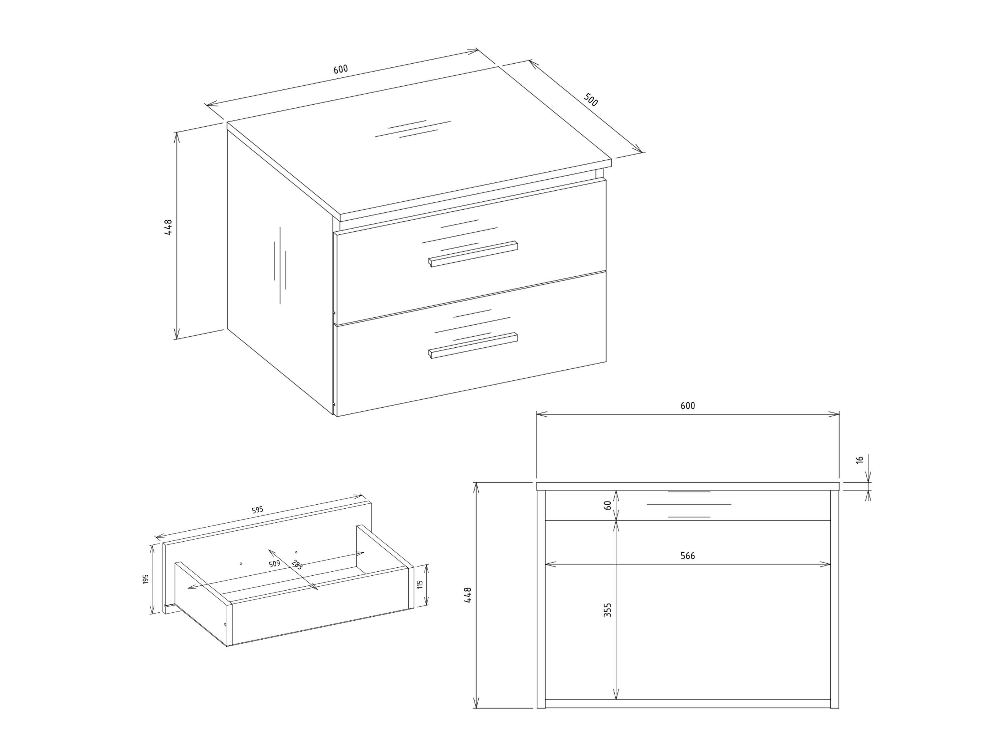 Cabinet atârnat pentru baie Nolmaru 112 (Cașmir)
