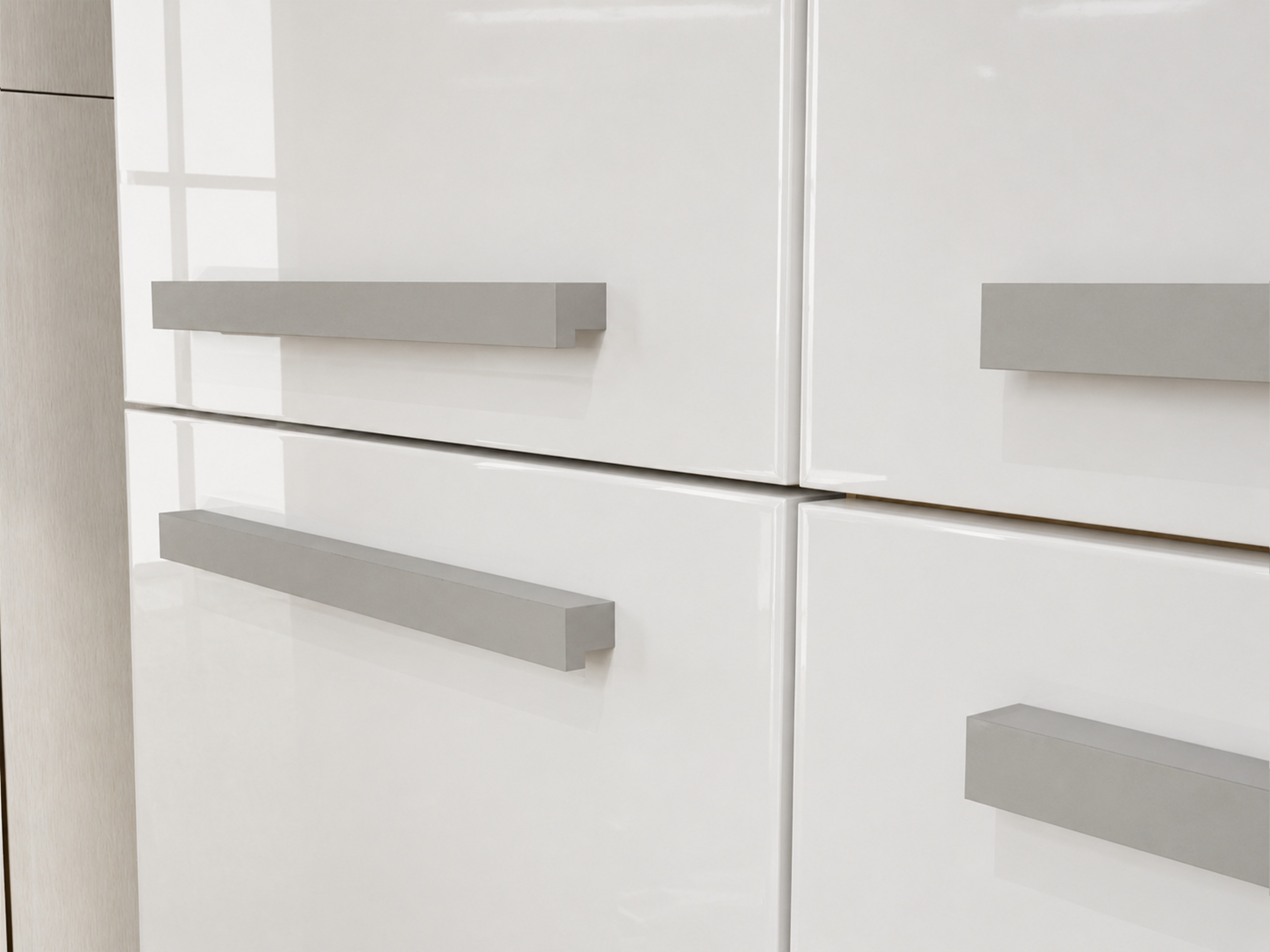 Cabinet de baie neancorat Nolmaru 100 (Stejar artizan + Alb lucios)