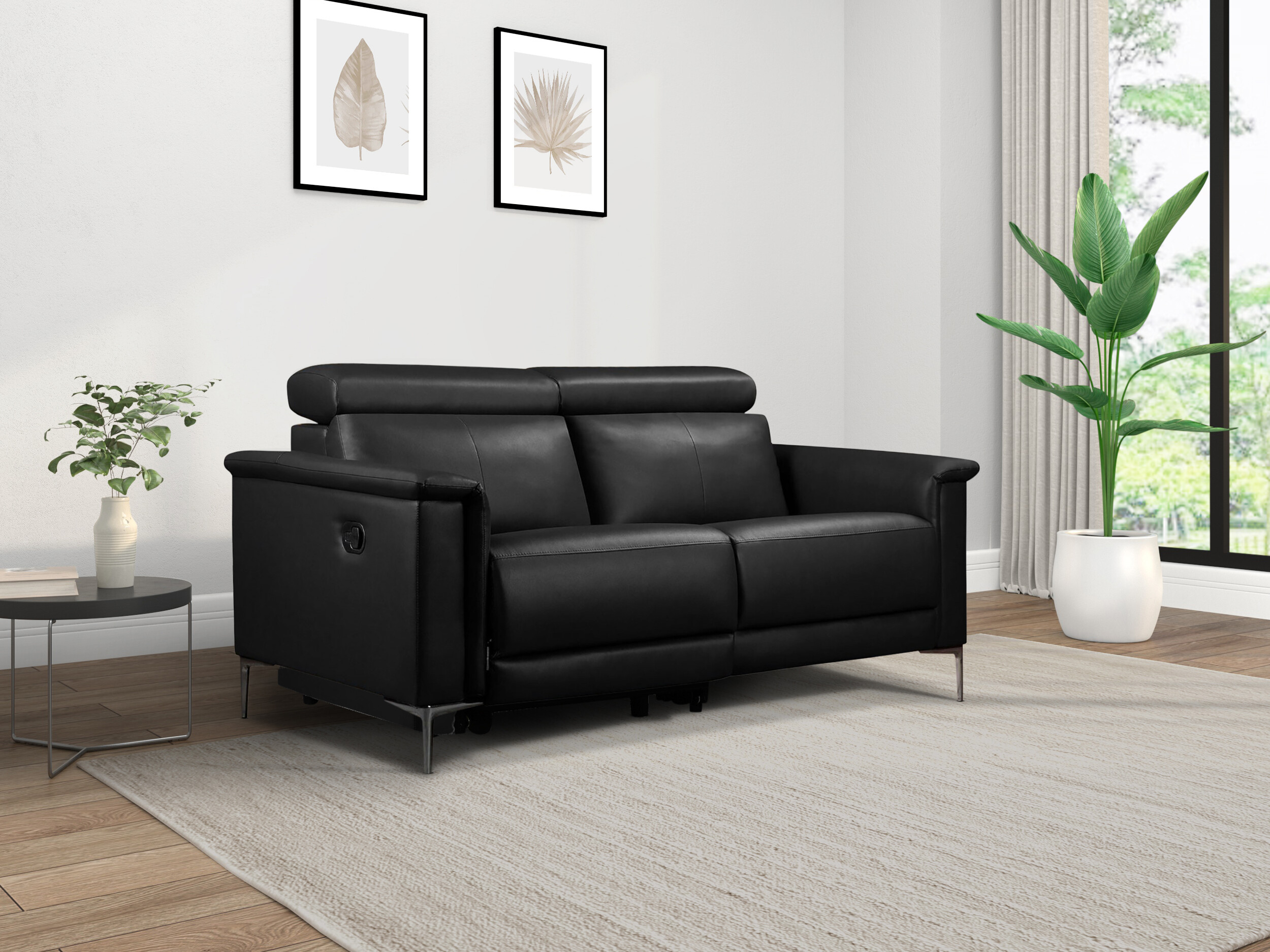 Canapea recliner Evamare 100 (Negru)