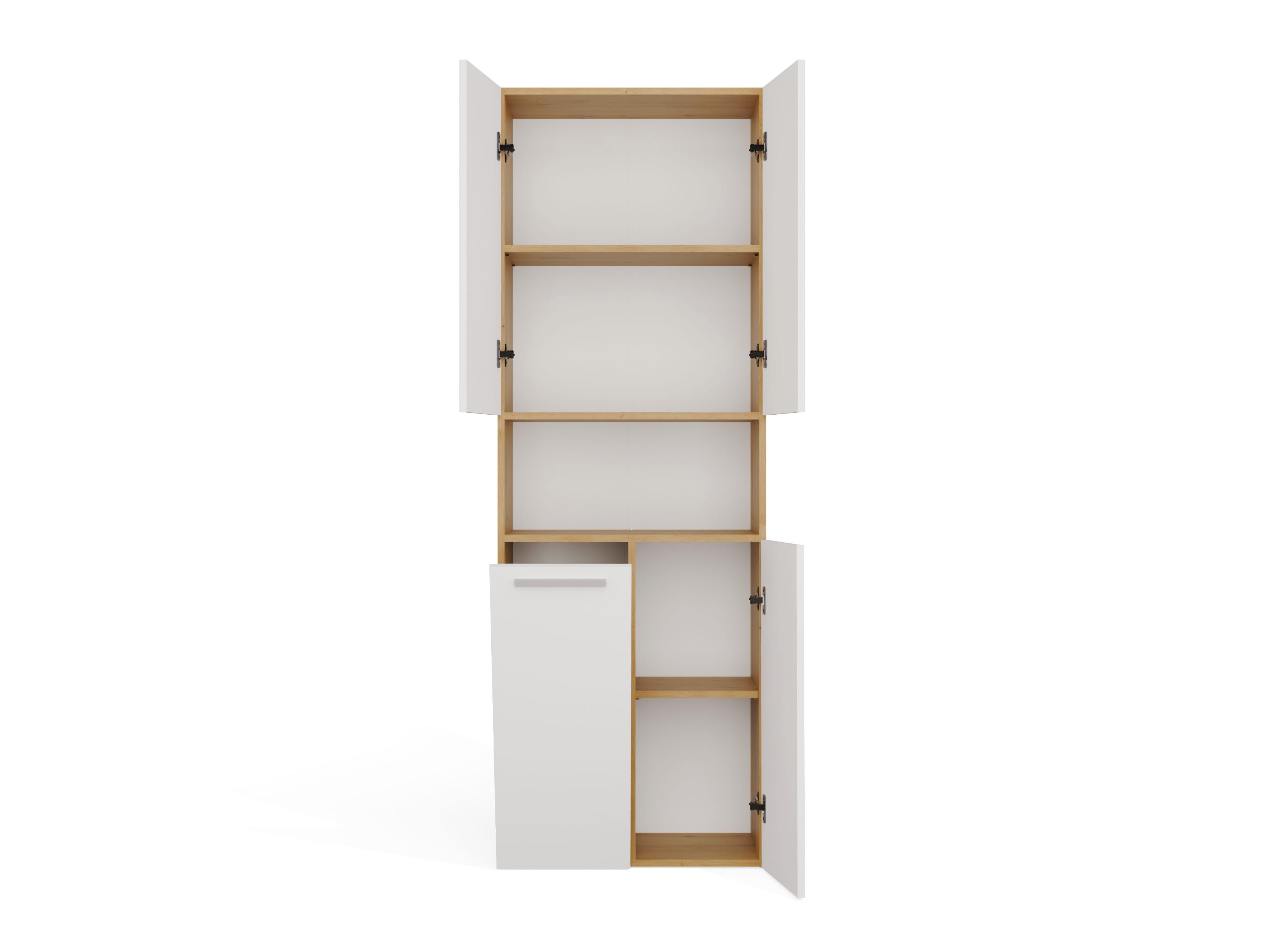 Cabinet de baie neancorat Nolmaru 101 (Stejar artizan + Alb)