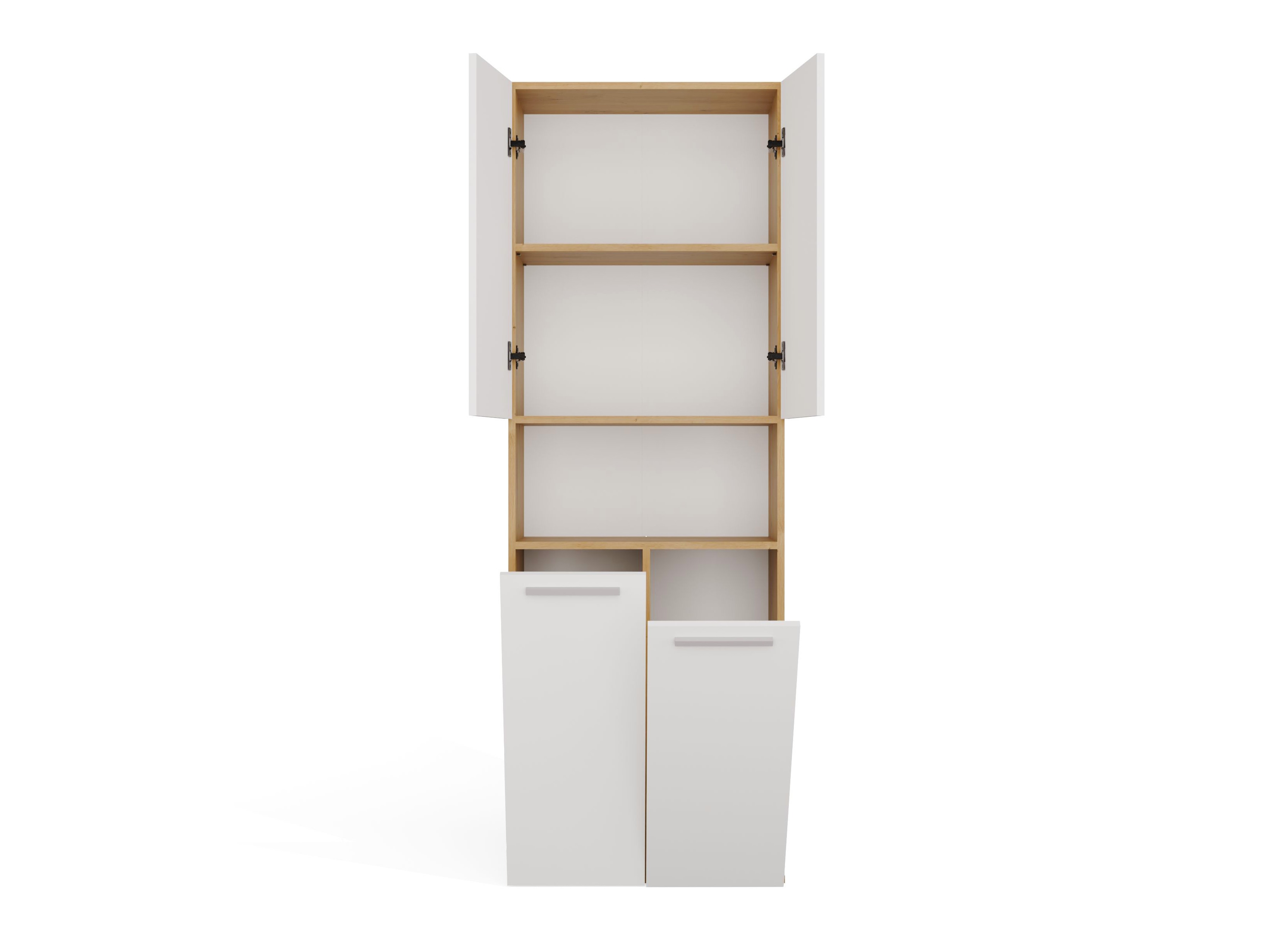 Cabinet de baie neancorat Nolmaru 103 (Stejar artizan + Alb)
