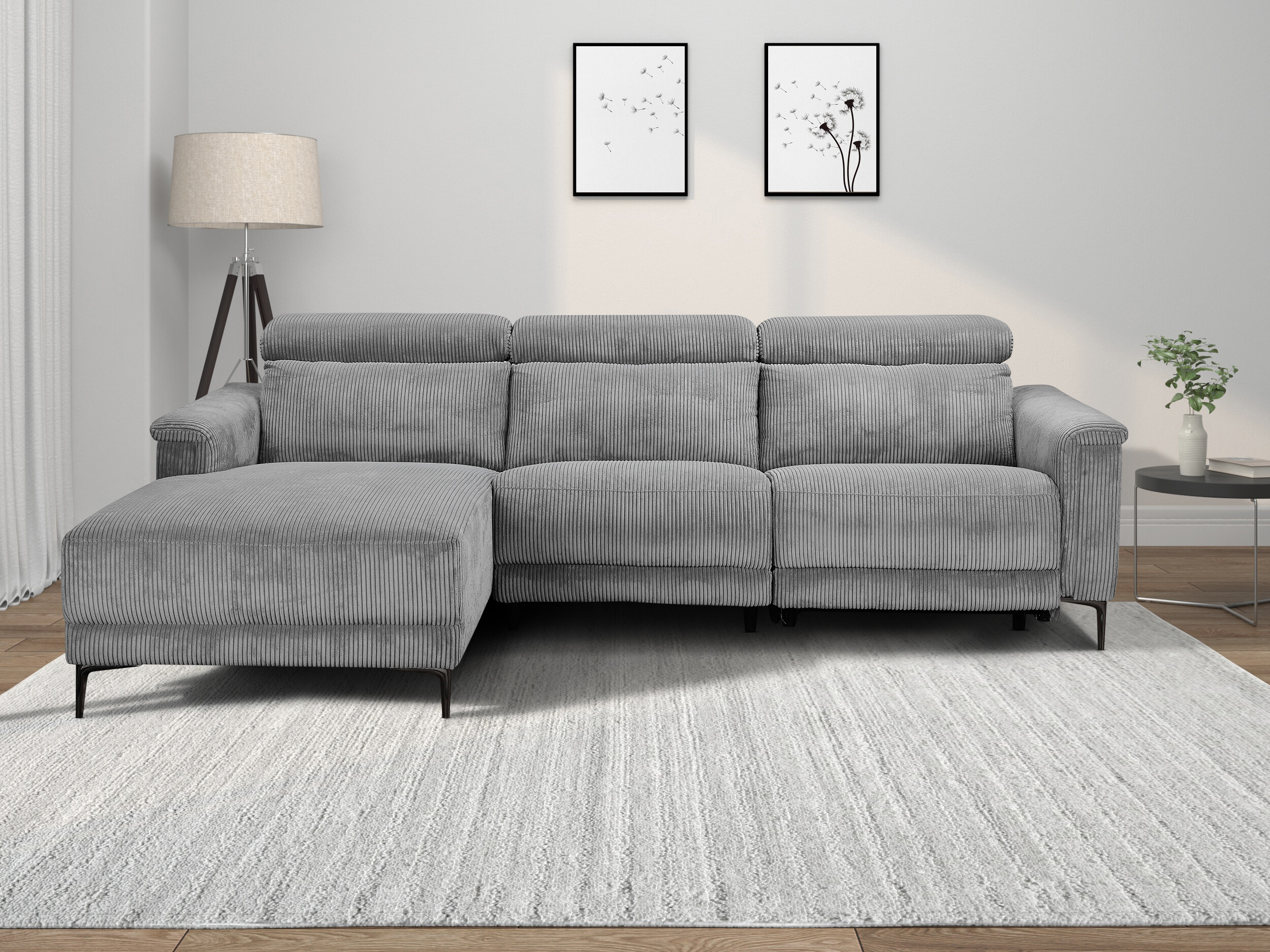 Colțar cu recliner Evamare 105 (Gri)