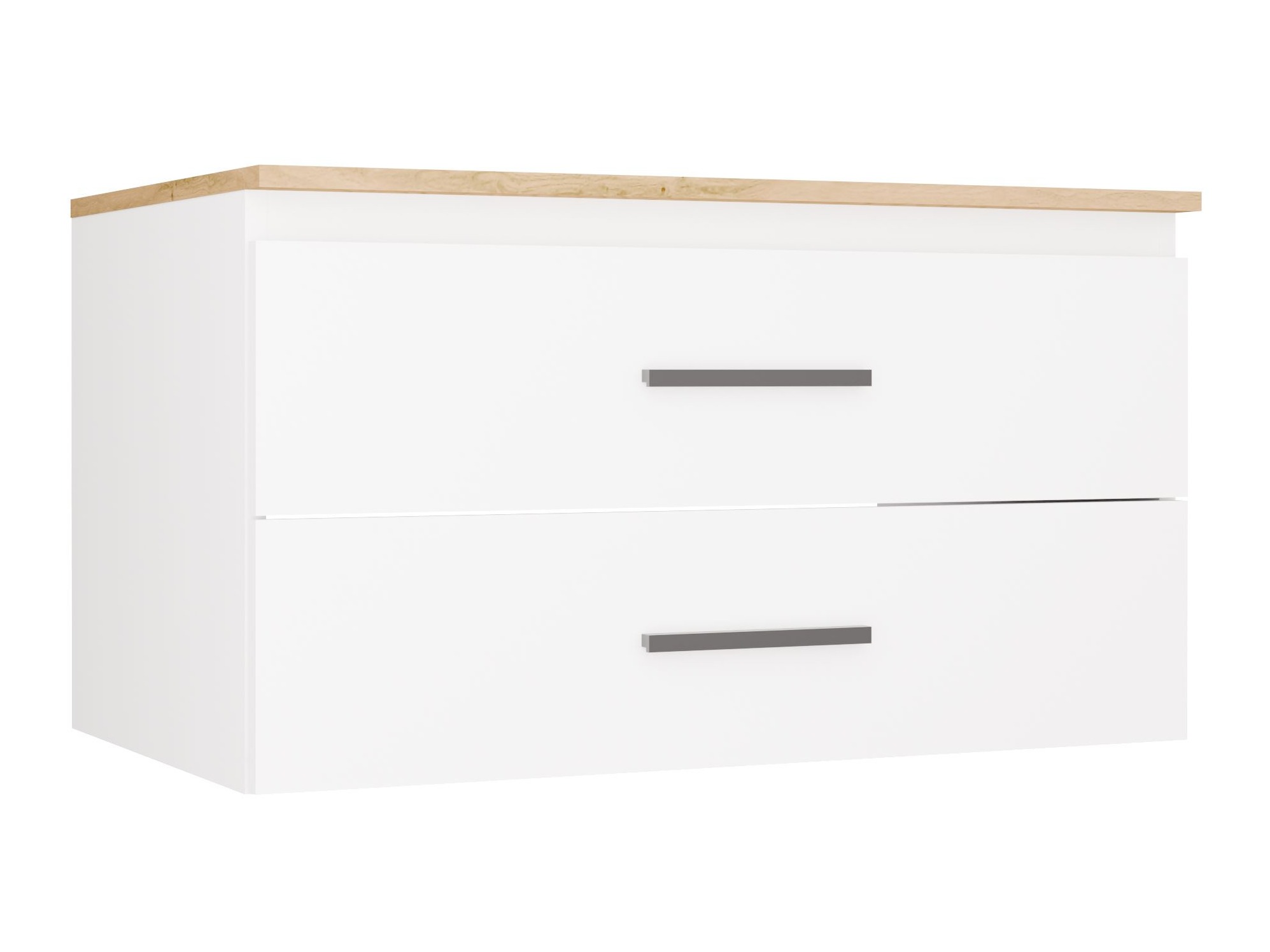 Cabinet atârnat pentru baie Nolmaru 113 (Stejar artizan + Alb)