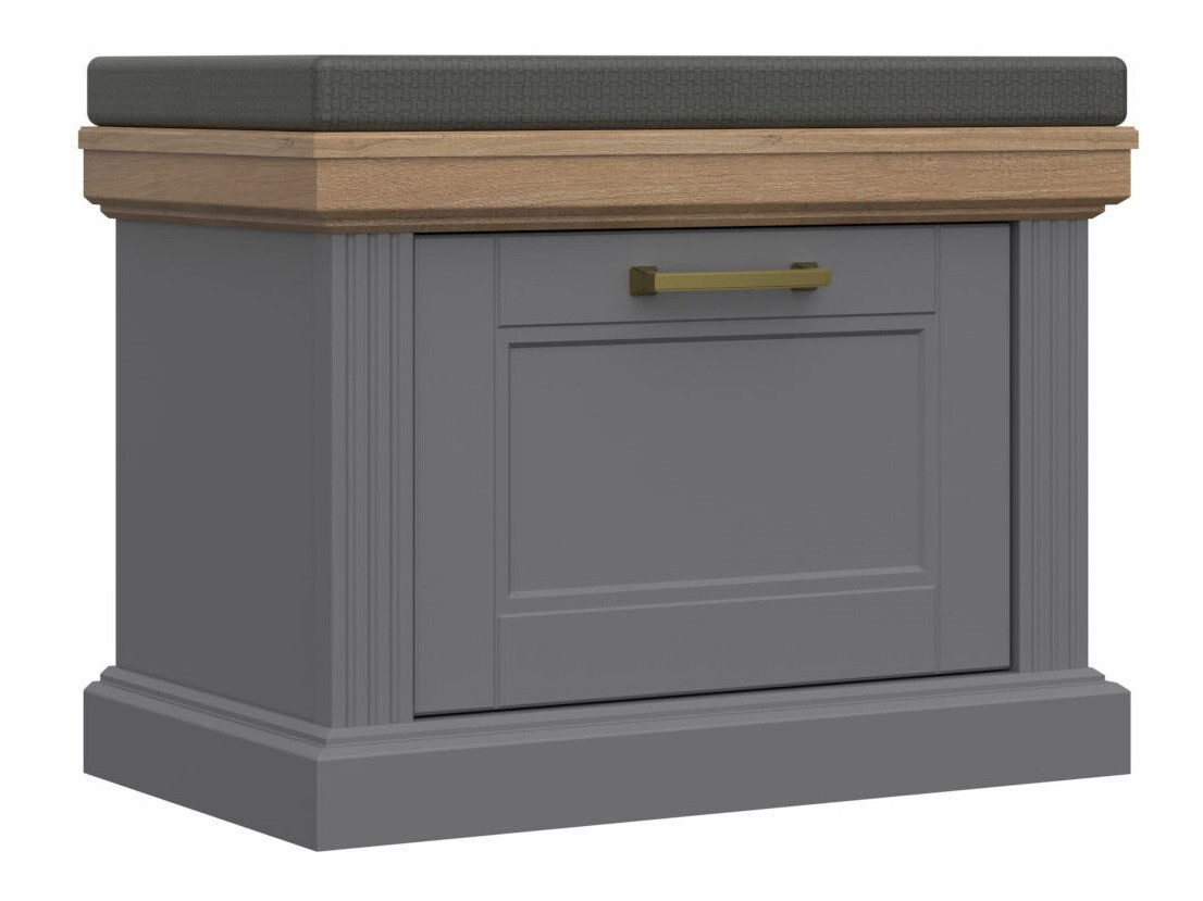 Dulap pantofi Solevu 115 (Grafit + Nuc deschis)