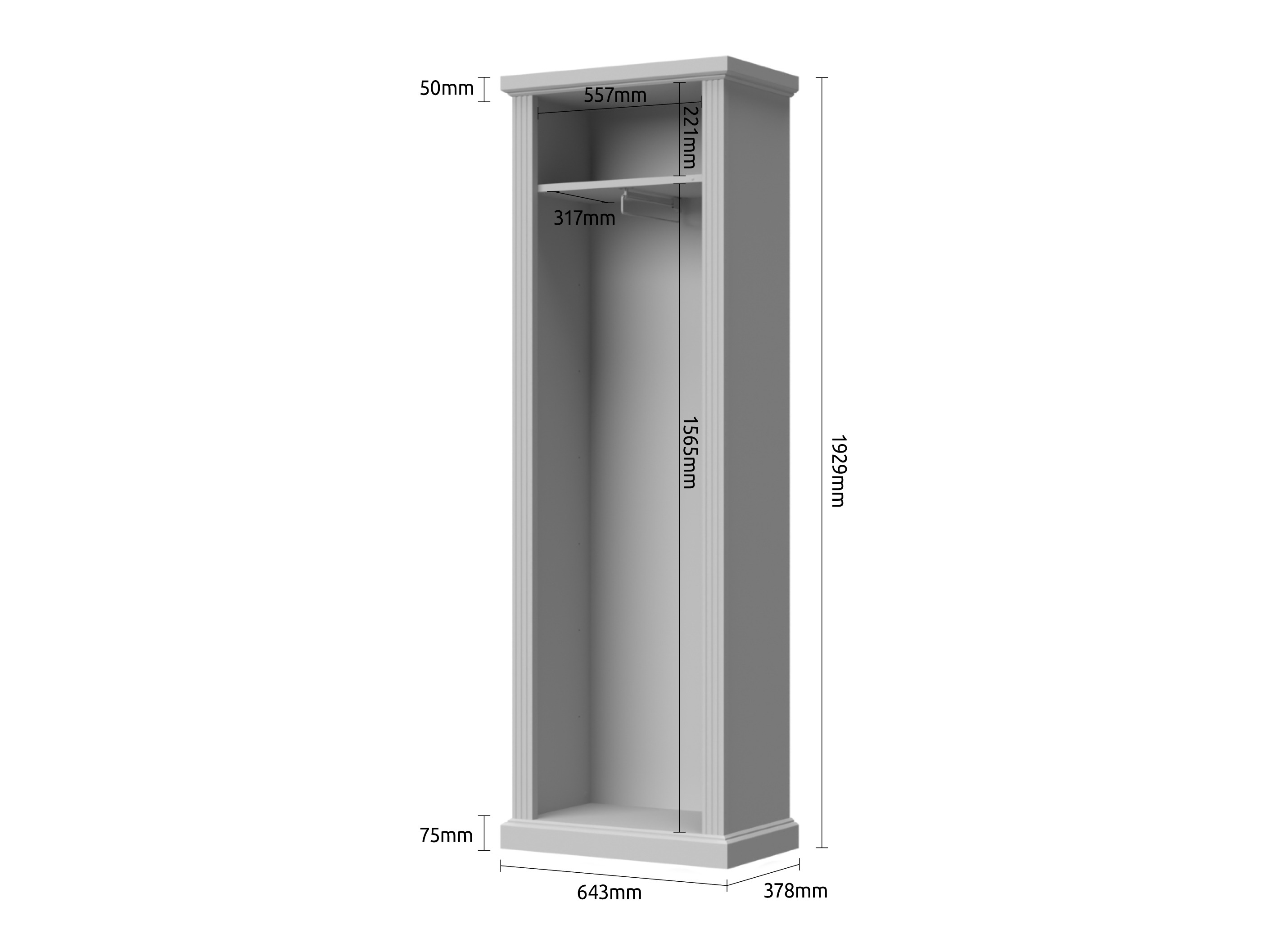 Dulap Solevu 116 (Alb + Nuc deschis)