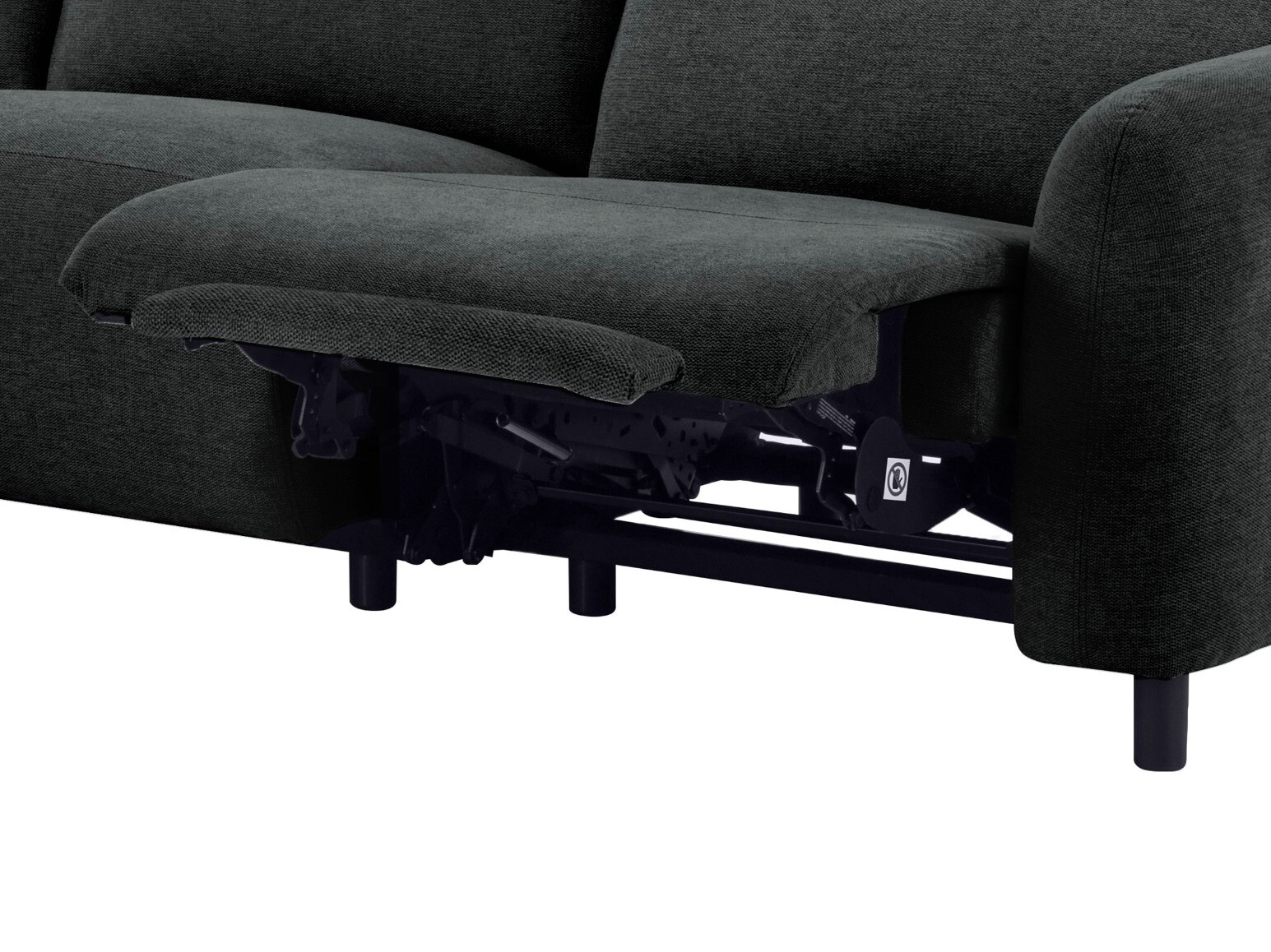 Colțar cu recliner Denton 1509 (Gri inchis)