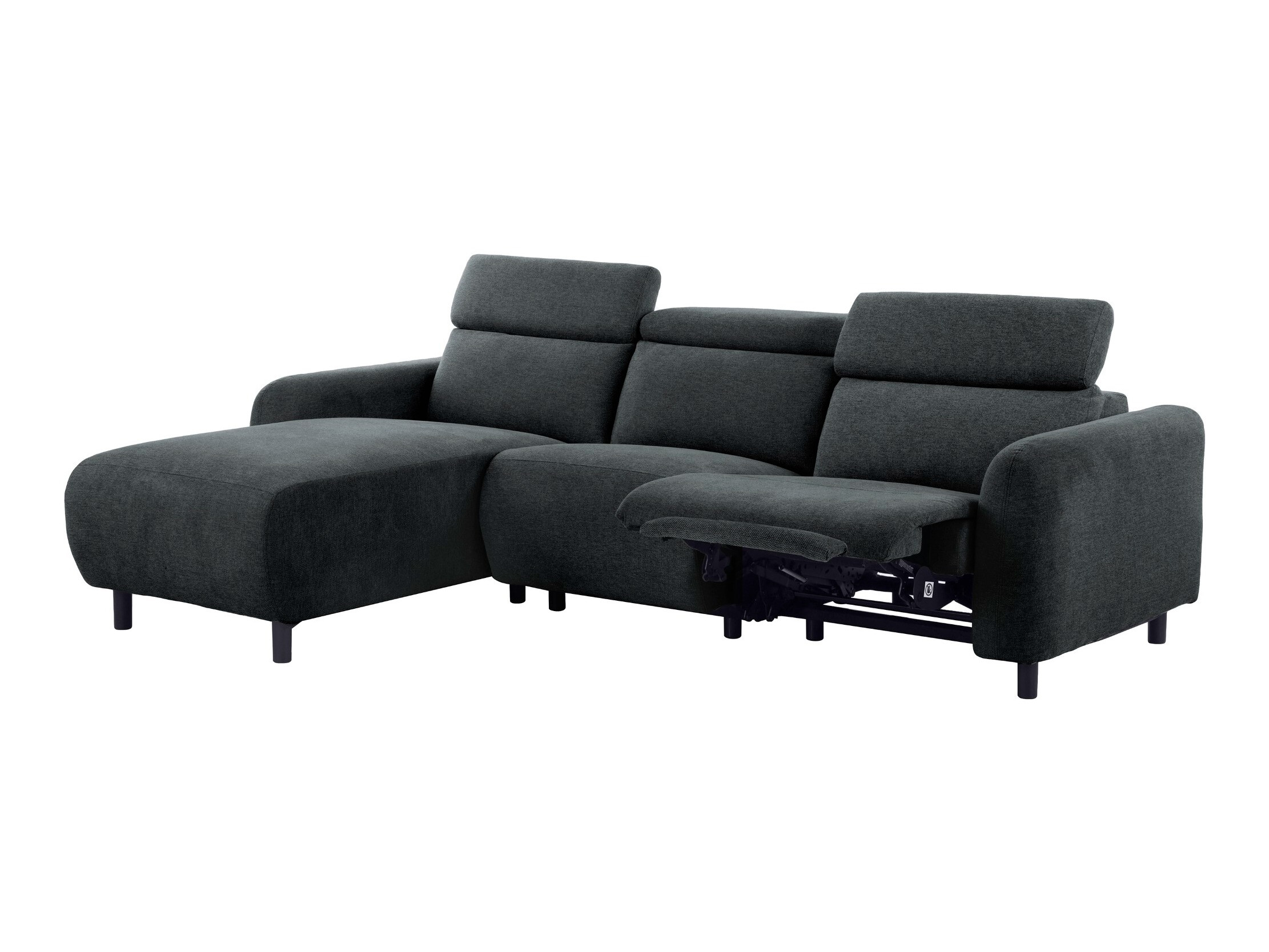 Colțar cu recliner Revbena 107 (Antracit)