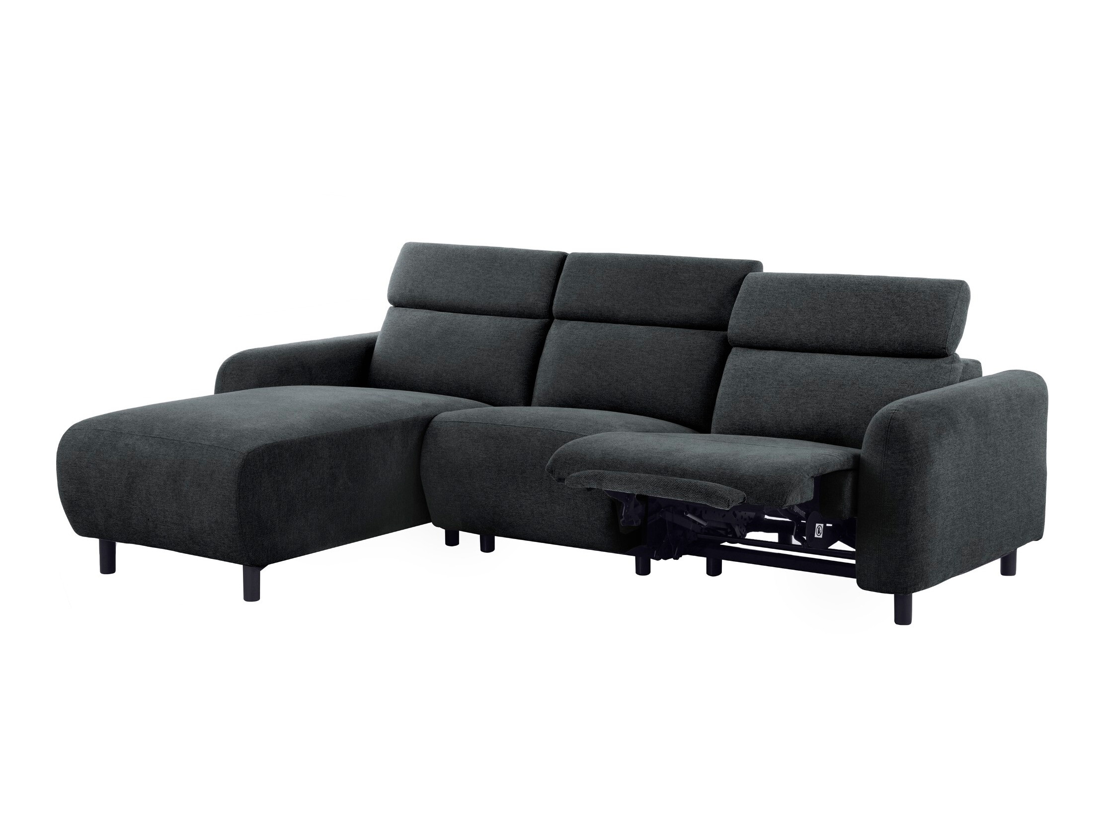 Colțar cu recliner Revbena 107 (Antracit)