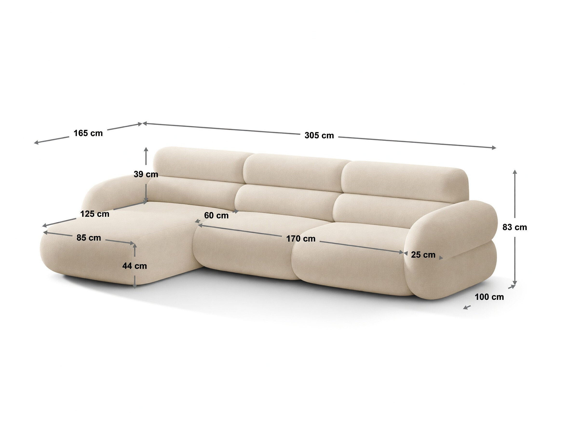 Colțar modular Cirbeno 101 (Silencio 72)