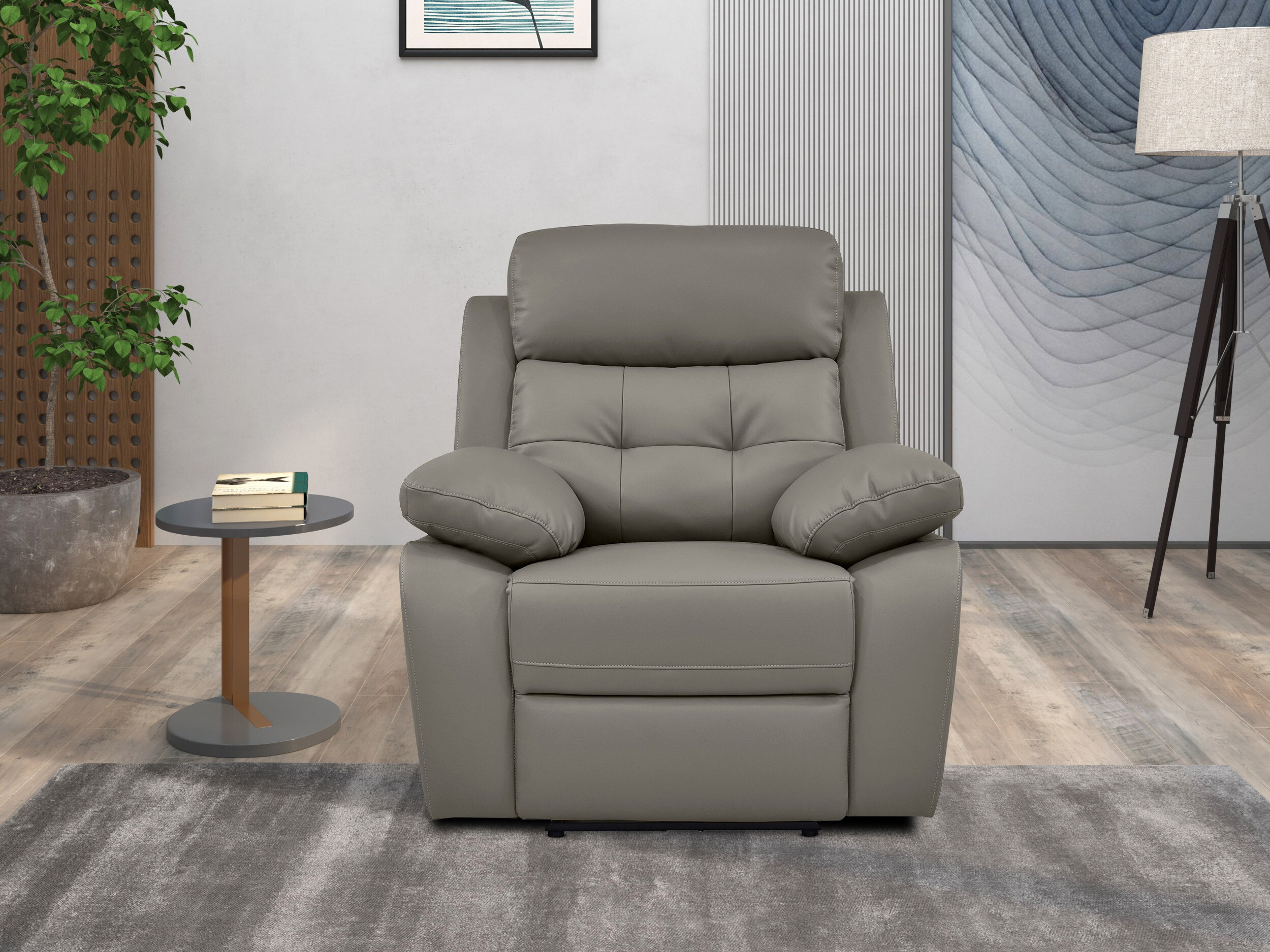Fotoliu recliner Denton 1572 (Gri deschis)