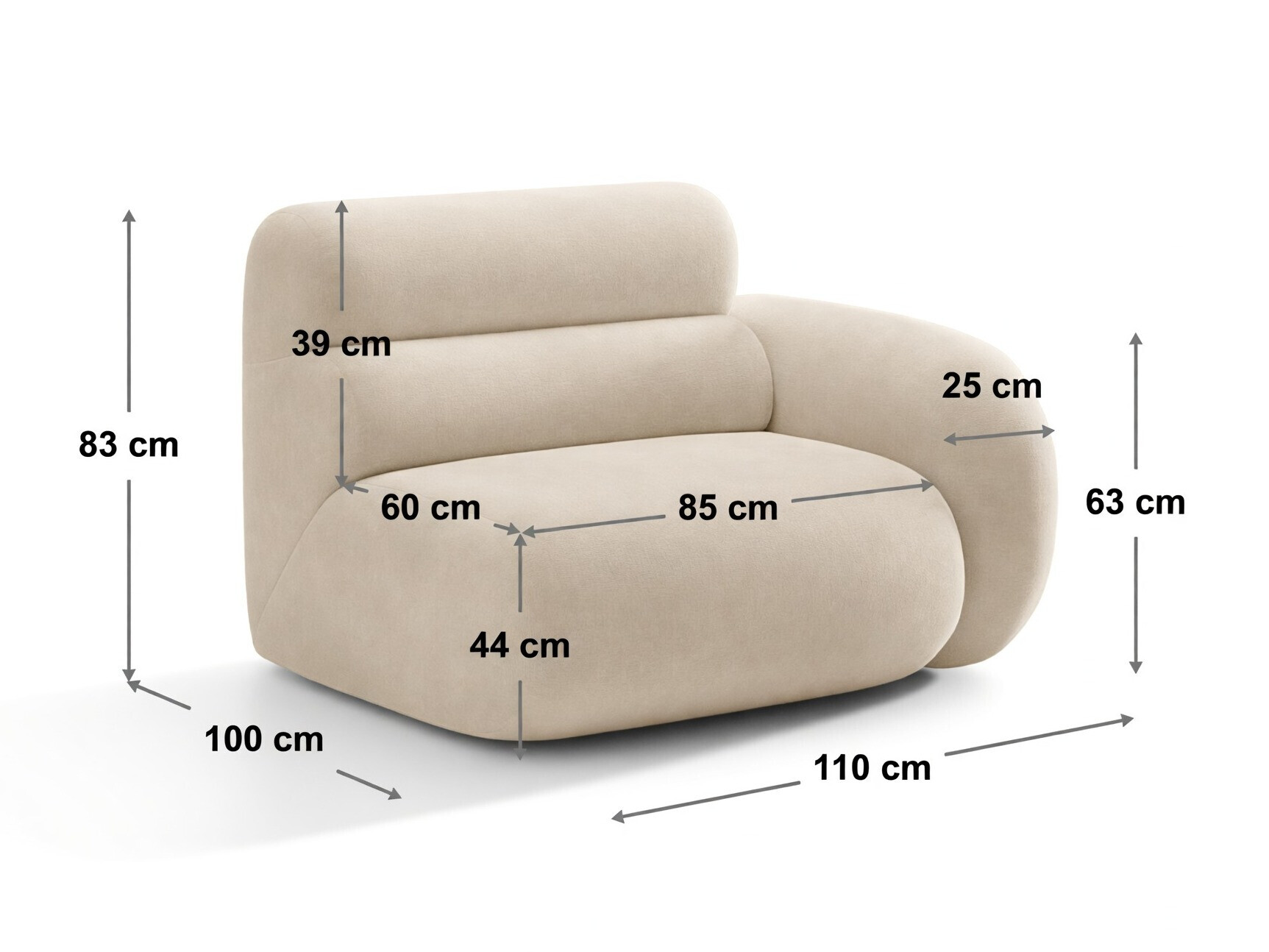 Sistem modular de șezut Cirbeno 105 (Silencio 27)