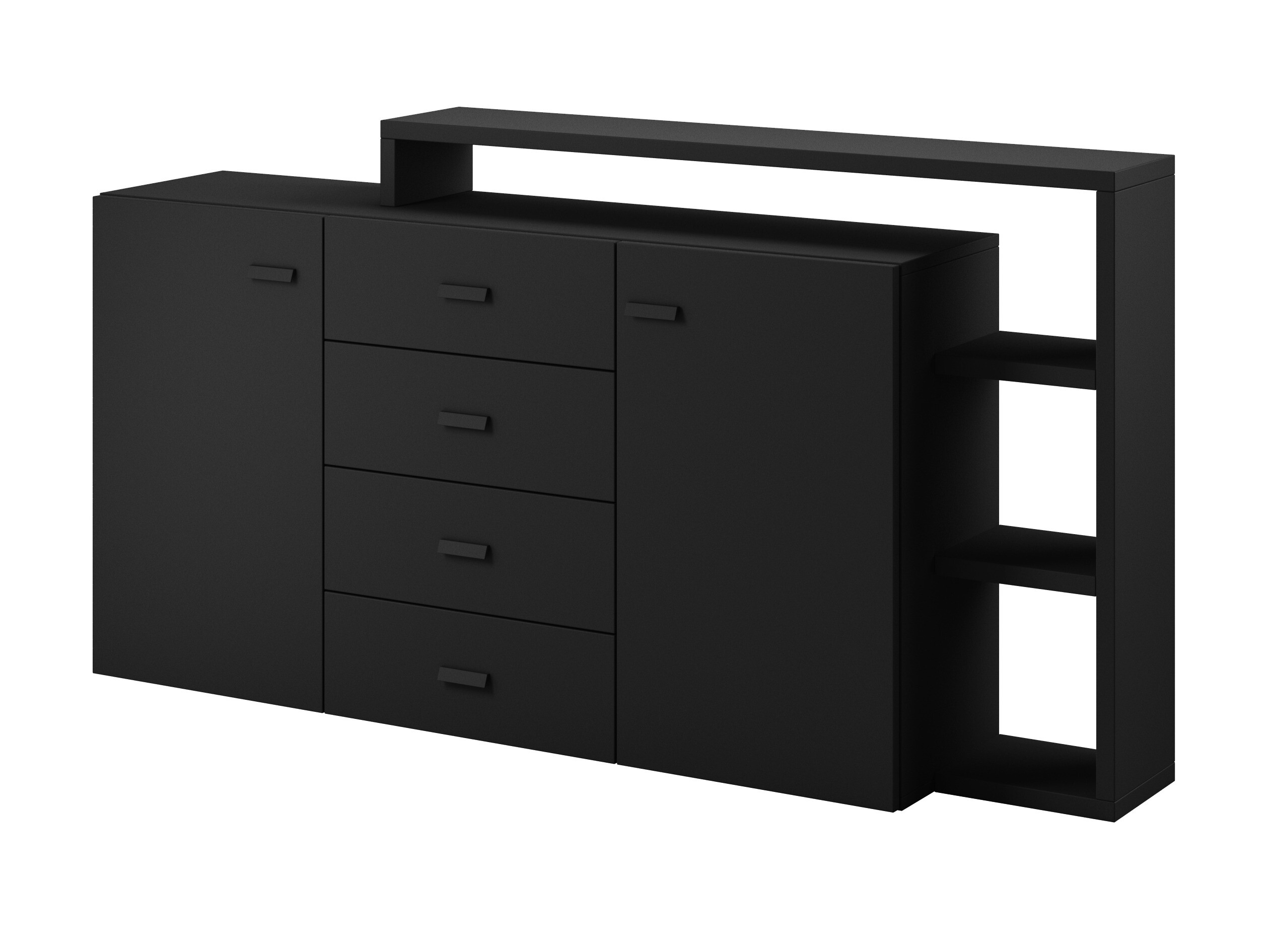 Comodă Lutiva 106 (Negru mat)