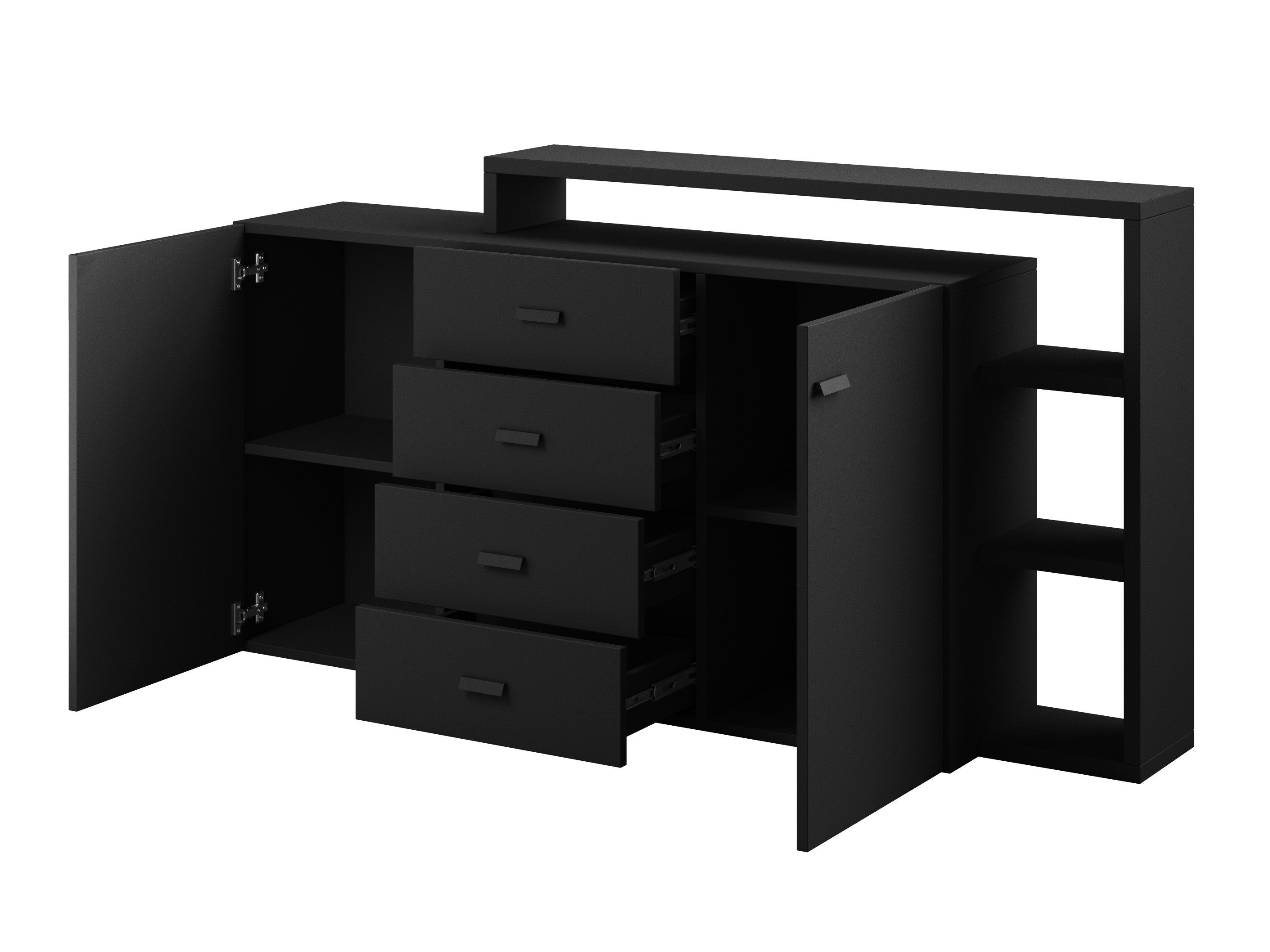 Comodă Lutiva 106 (Negru mat)