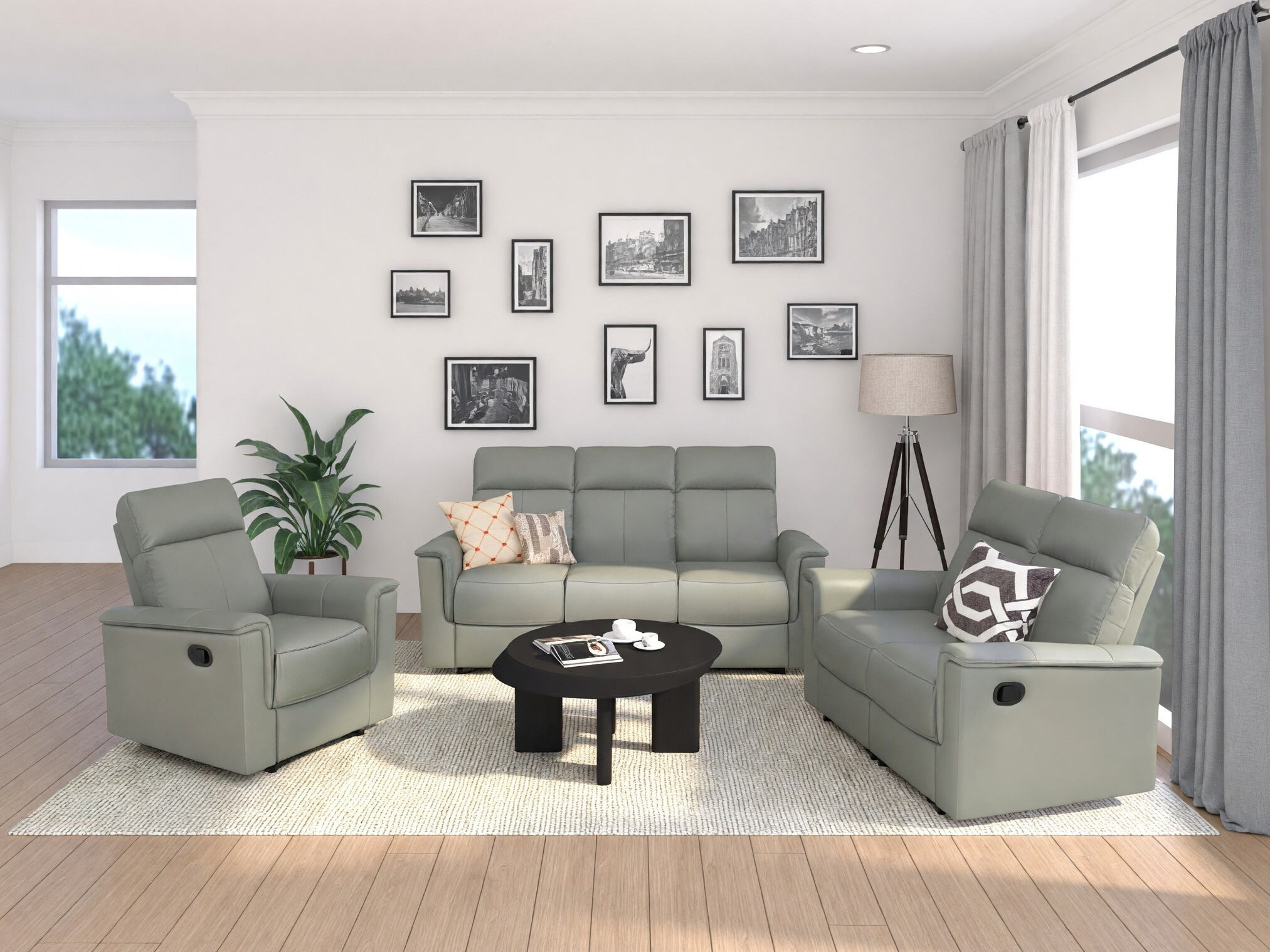 Fotoliu recliner Fivmelu 100 (Gri deschis)