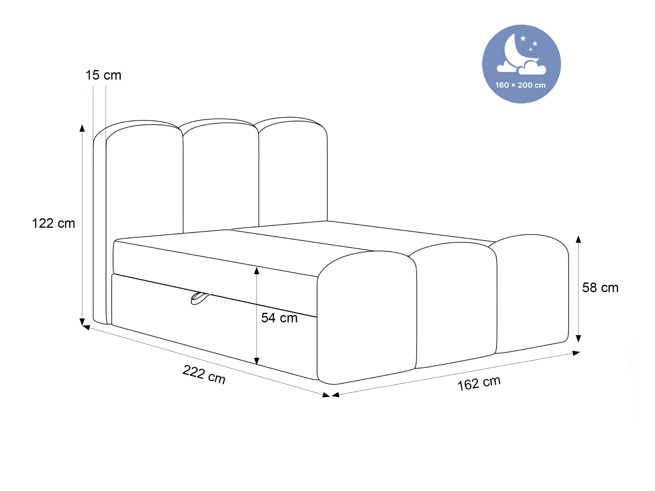Pat boxspring Hesperia 131 (Bosco 13)