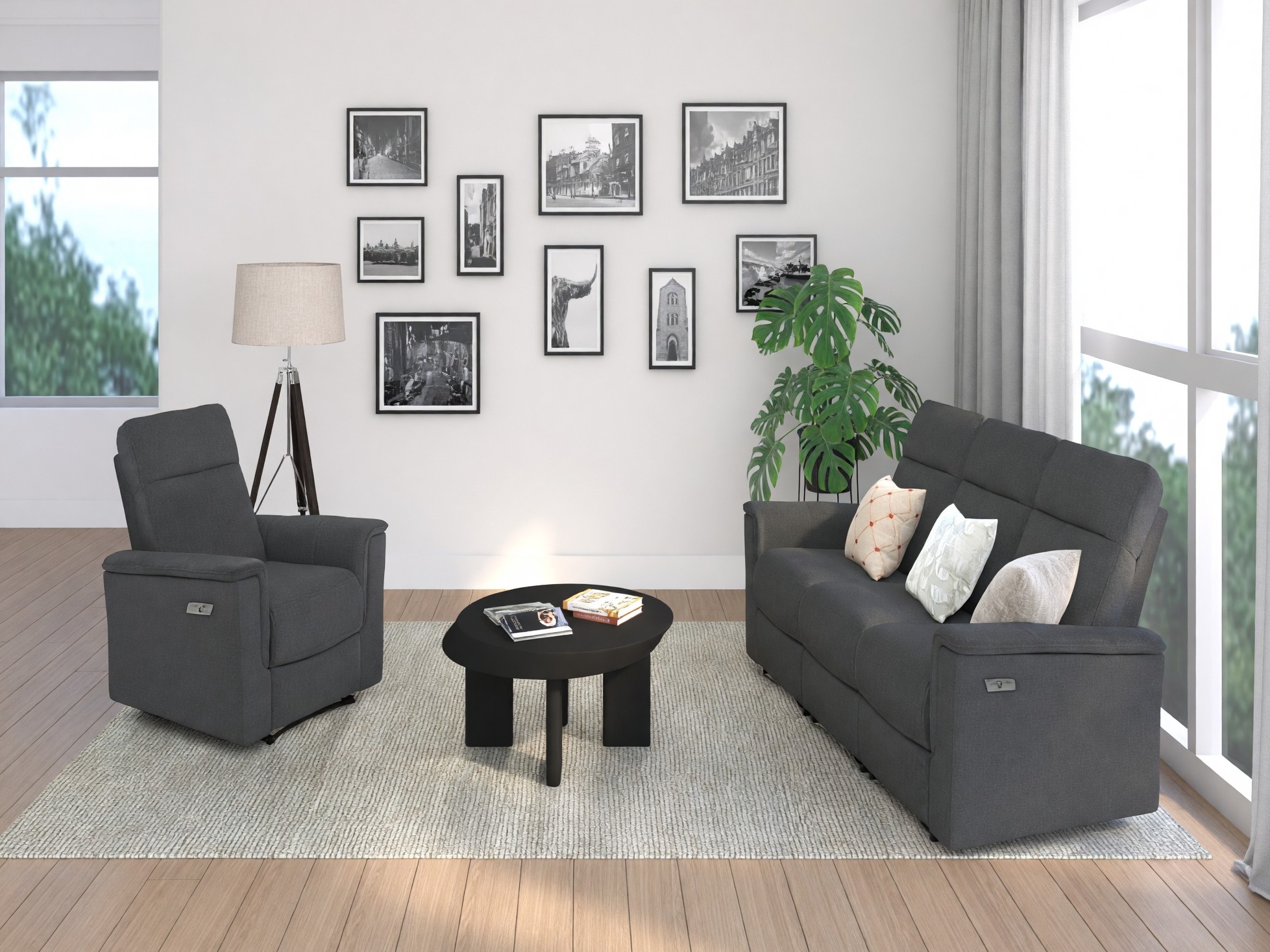Fotoliu recliner Fivmelu 103 (Antracit)