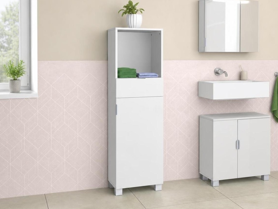 Cabinet de baie neancorat Tivcore 103 (Alb)