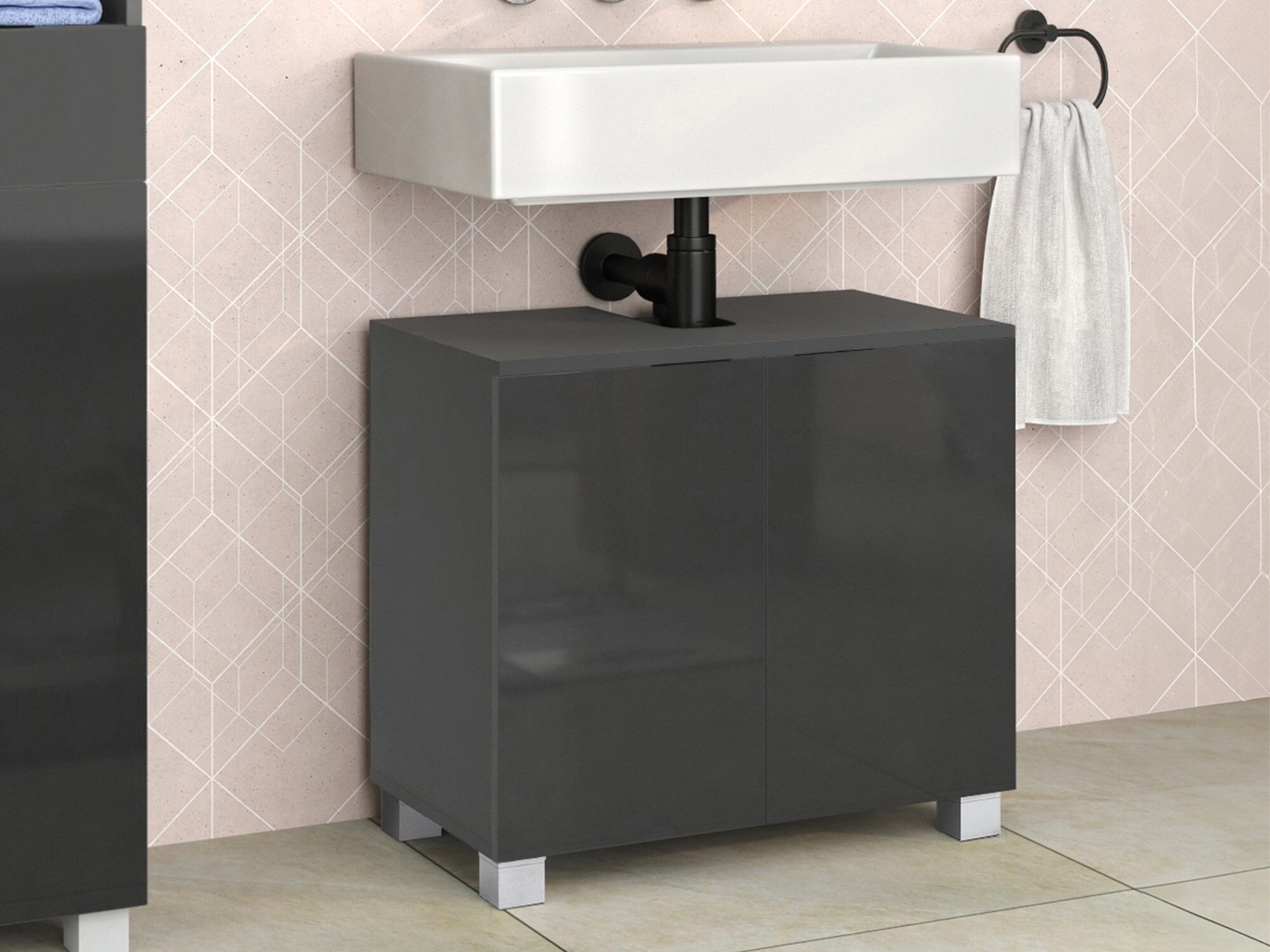Mască de baie neancorată Tivcore 101 (Gri)
