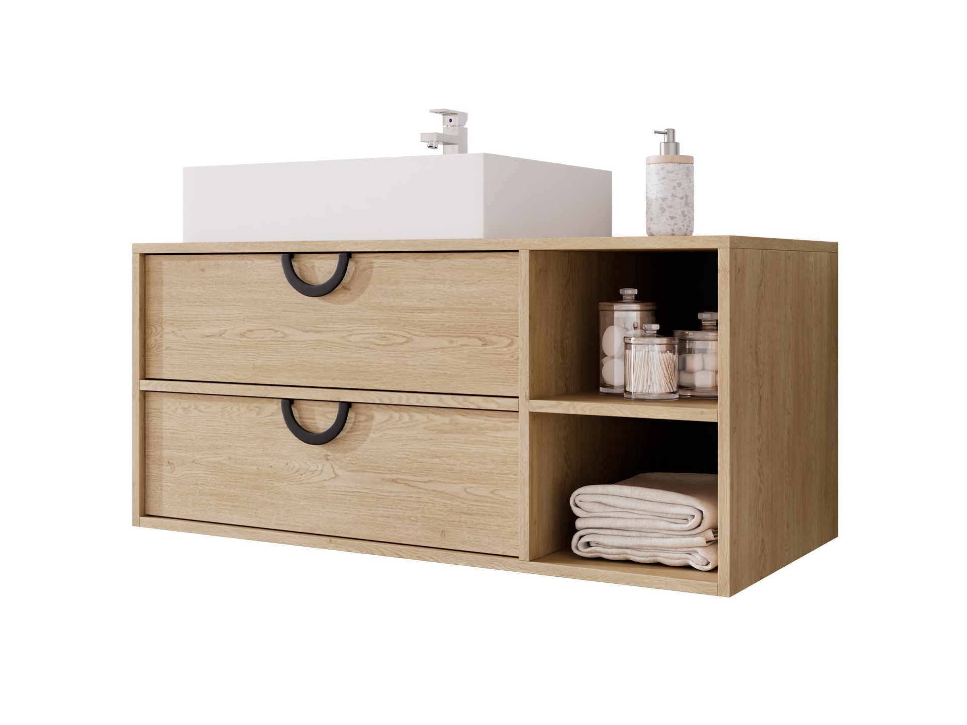 Cabinet atârnat pentru baie Sodalis (Stejar)
