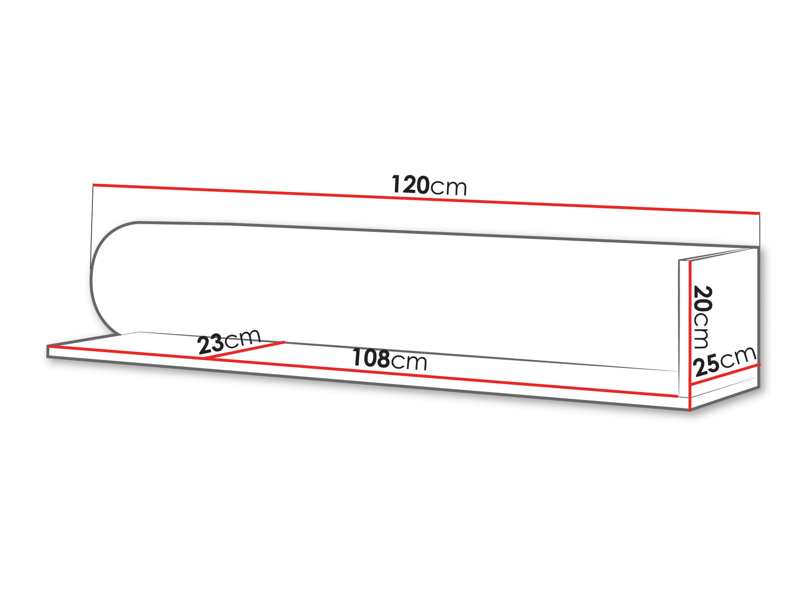 Raft de perete Fivelbi 113 (Stejar Cremona + Roze)