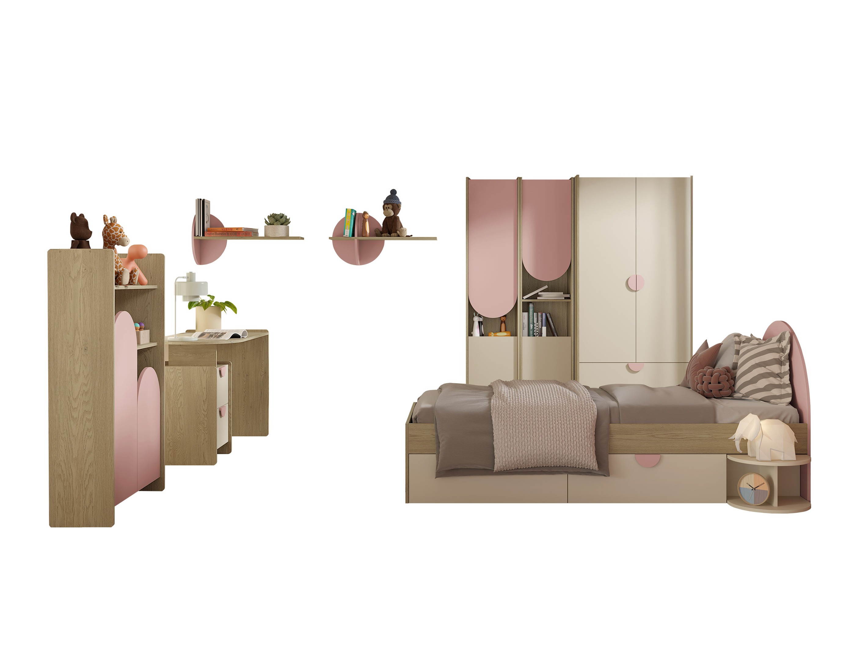 Set de camera copii Fivelbi 117 (Roze)