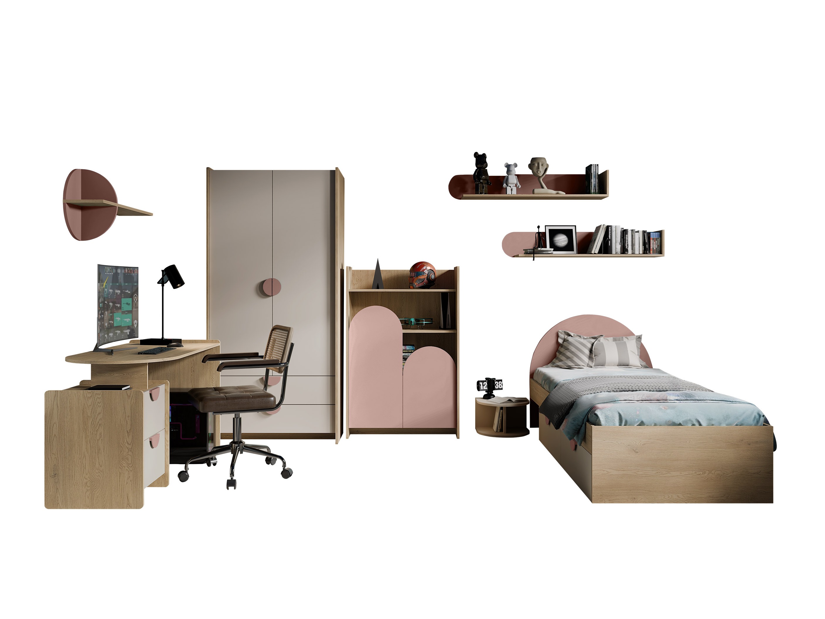 Set de camera copii Fivelbi 118 (Roze)