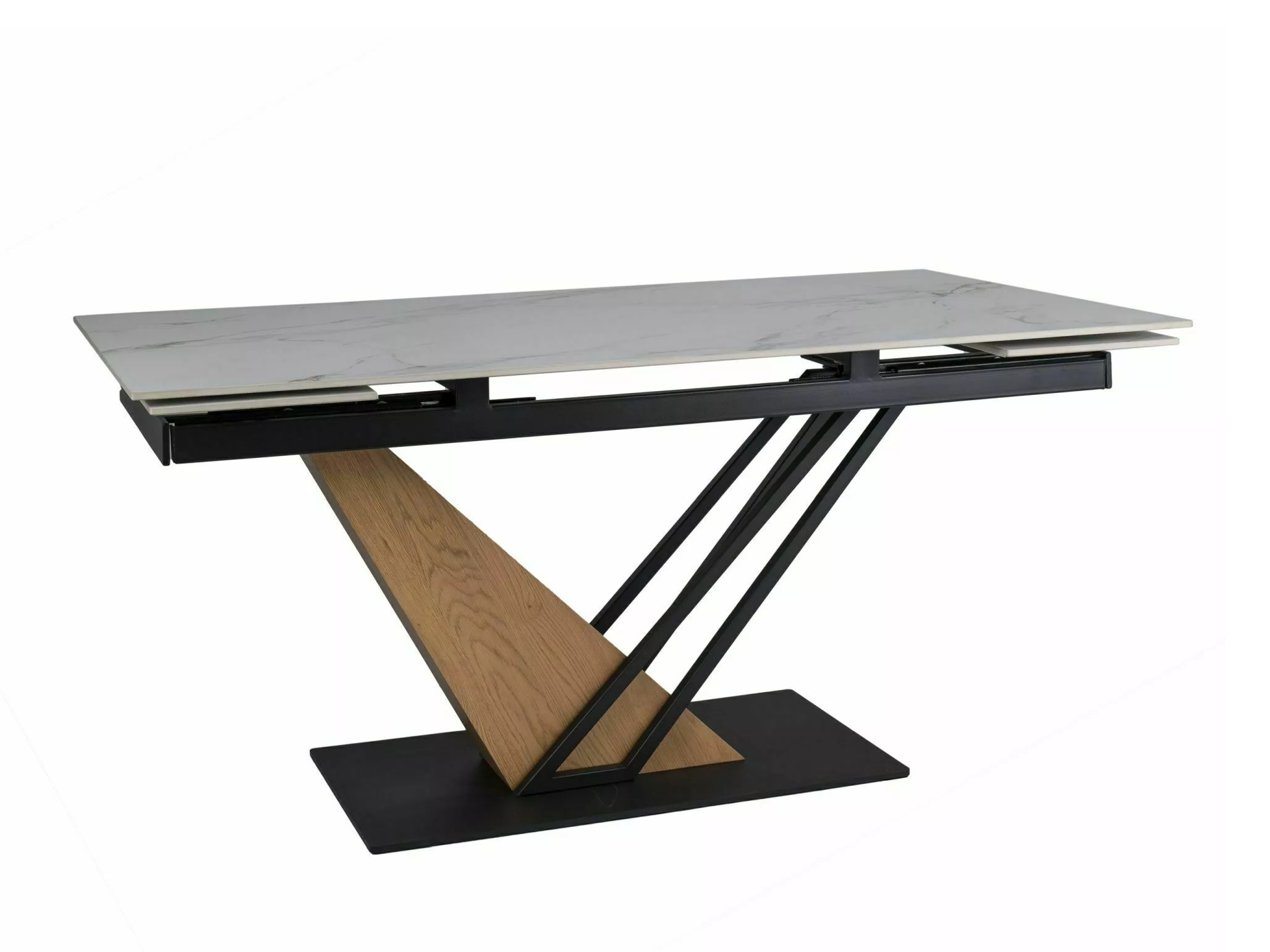 Masă Detroit 996 (Marmură albă + Stejar)