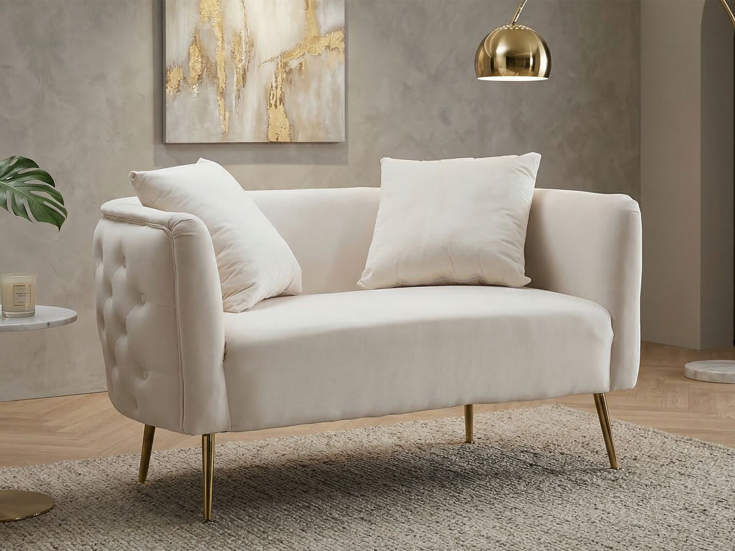 Canapea chesterfield Farmington 162 (Crem)