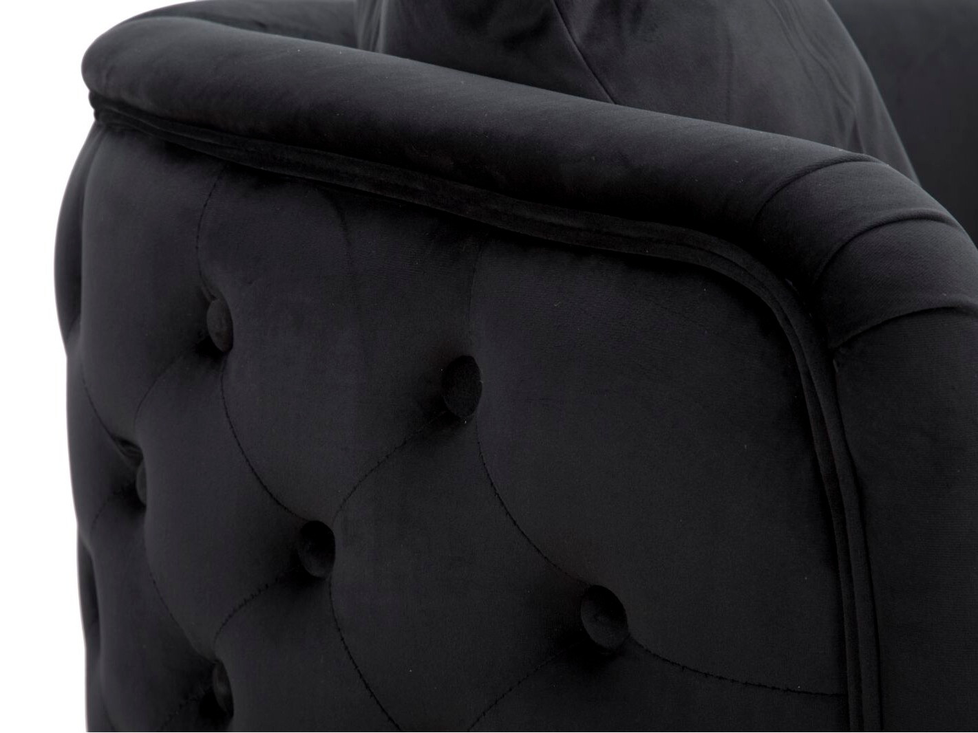 Canapea chesterfield Farmington 162 (Negru)