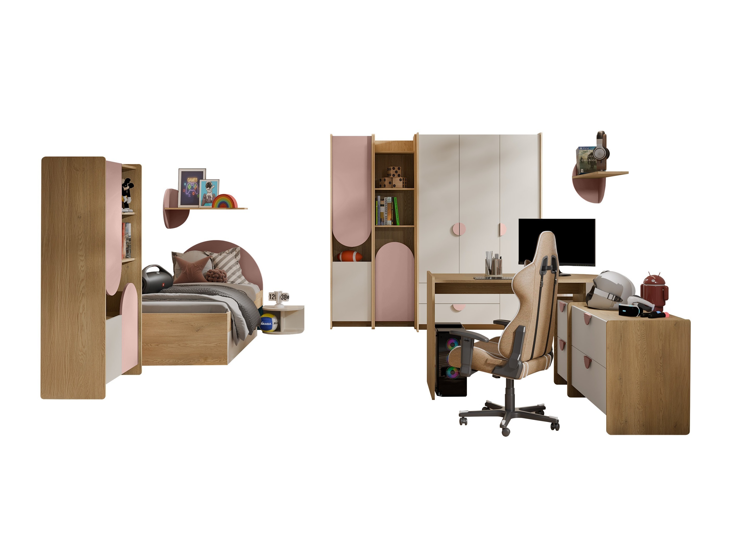 Set de camera copii Fivelbi 119 (Roze)