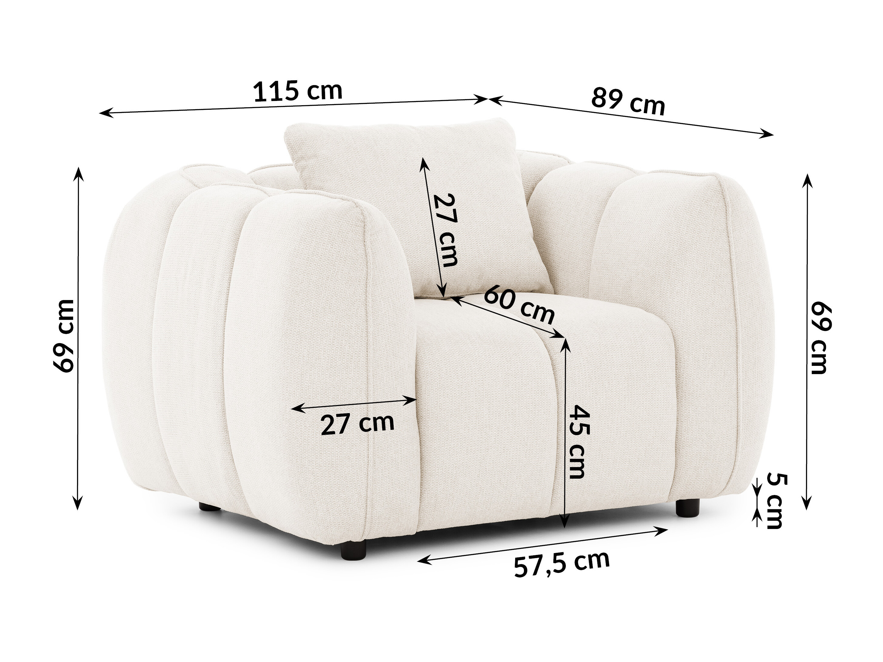 Set mobilier tapițat Rocklin 201 (Aragon 01)