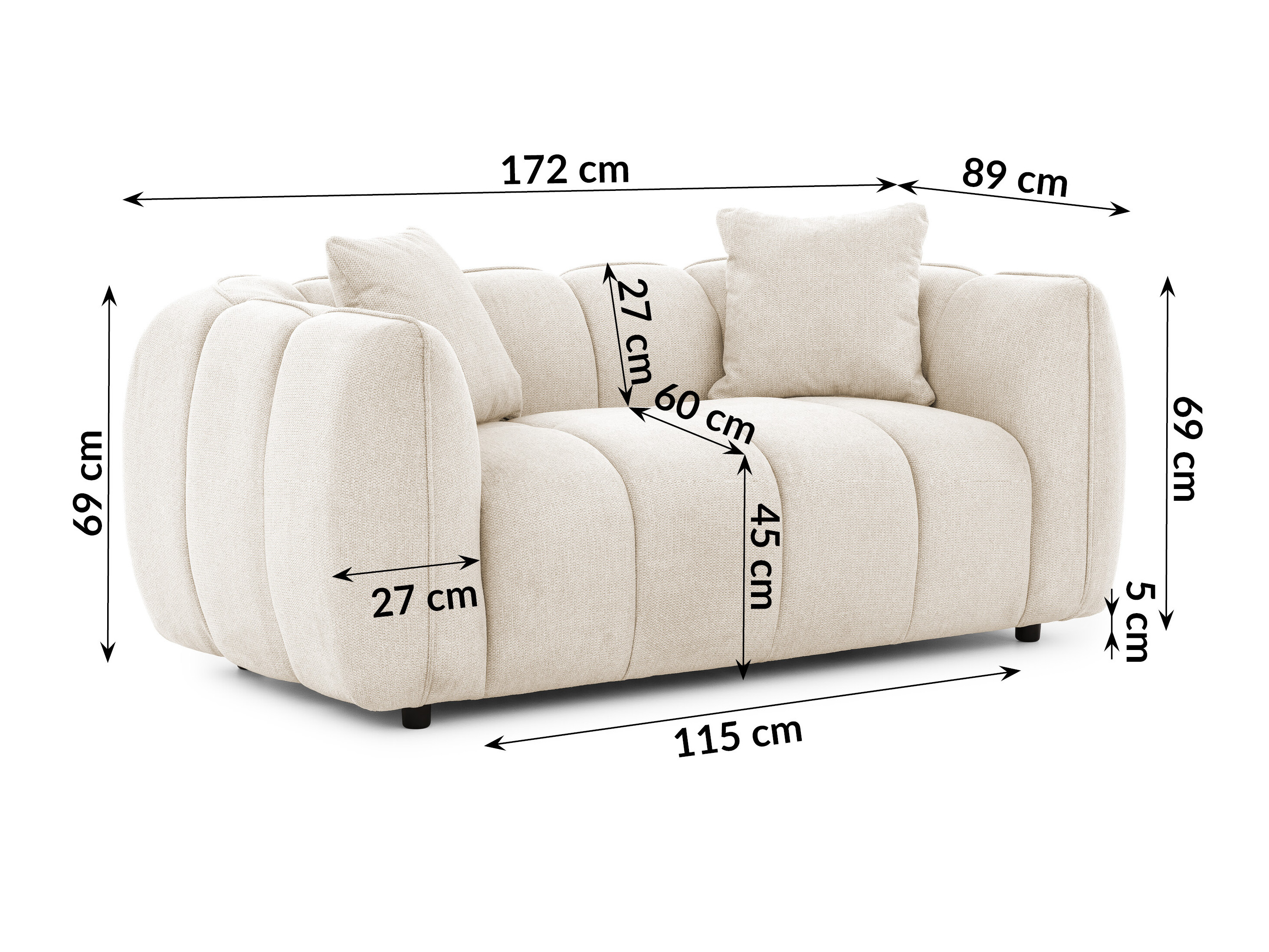 Set mobilier tapițat Rocklin 201 (Aragon 03)