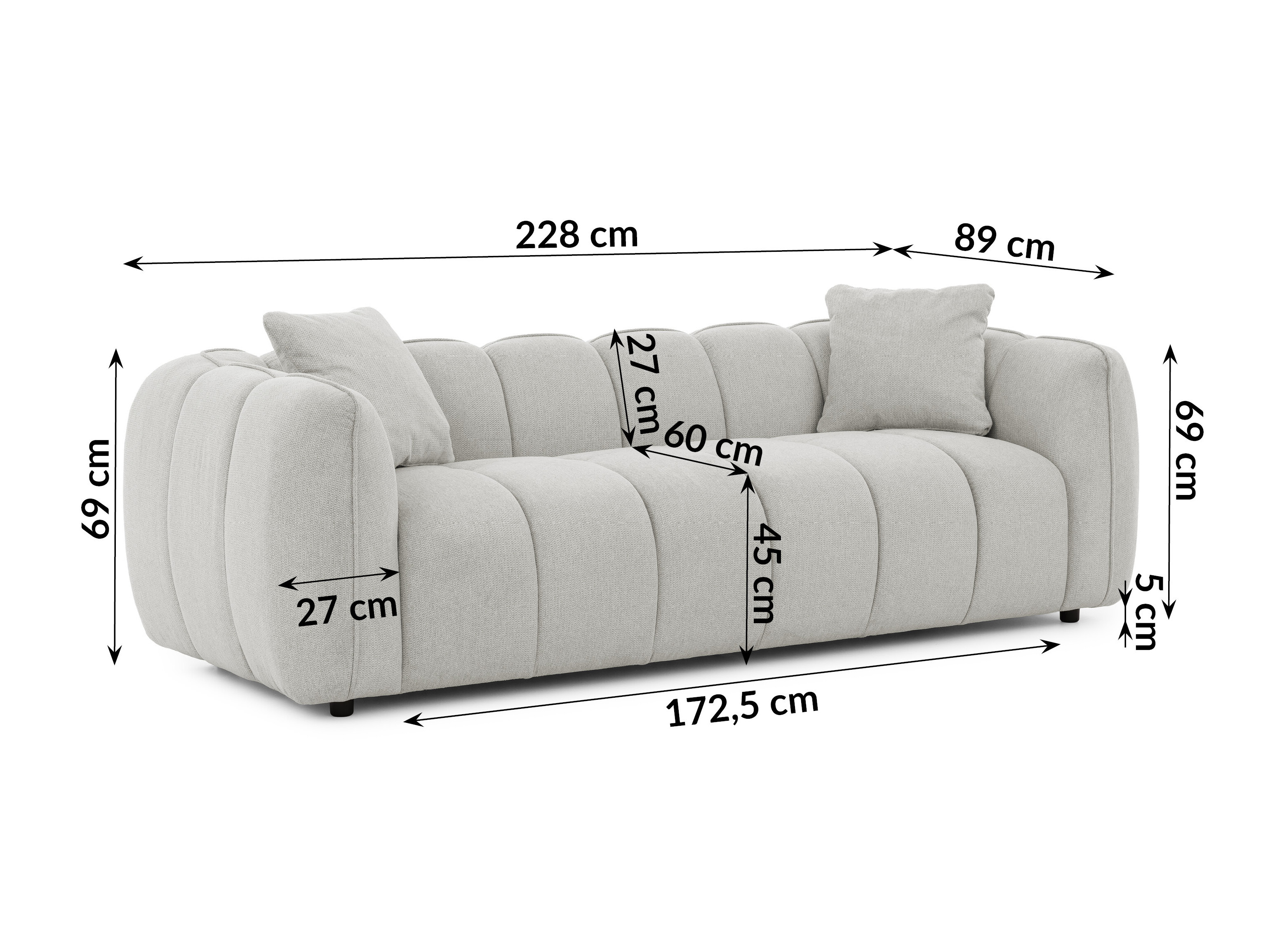 Set mobilier tapițat Rocklin 201 (Aragon 80)