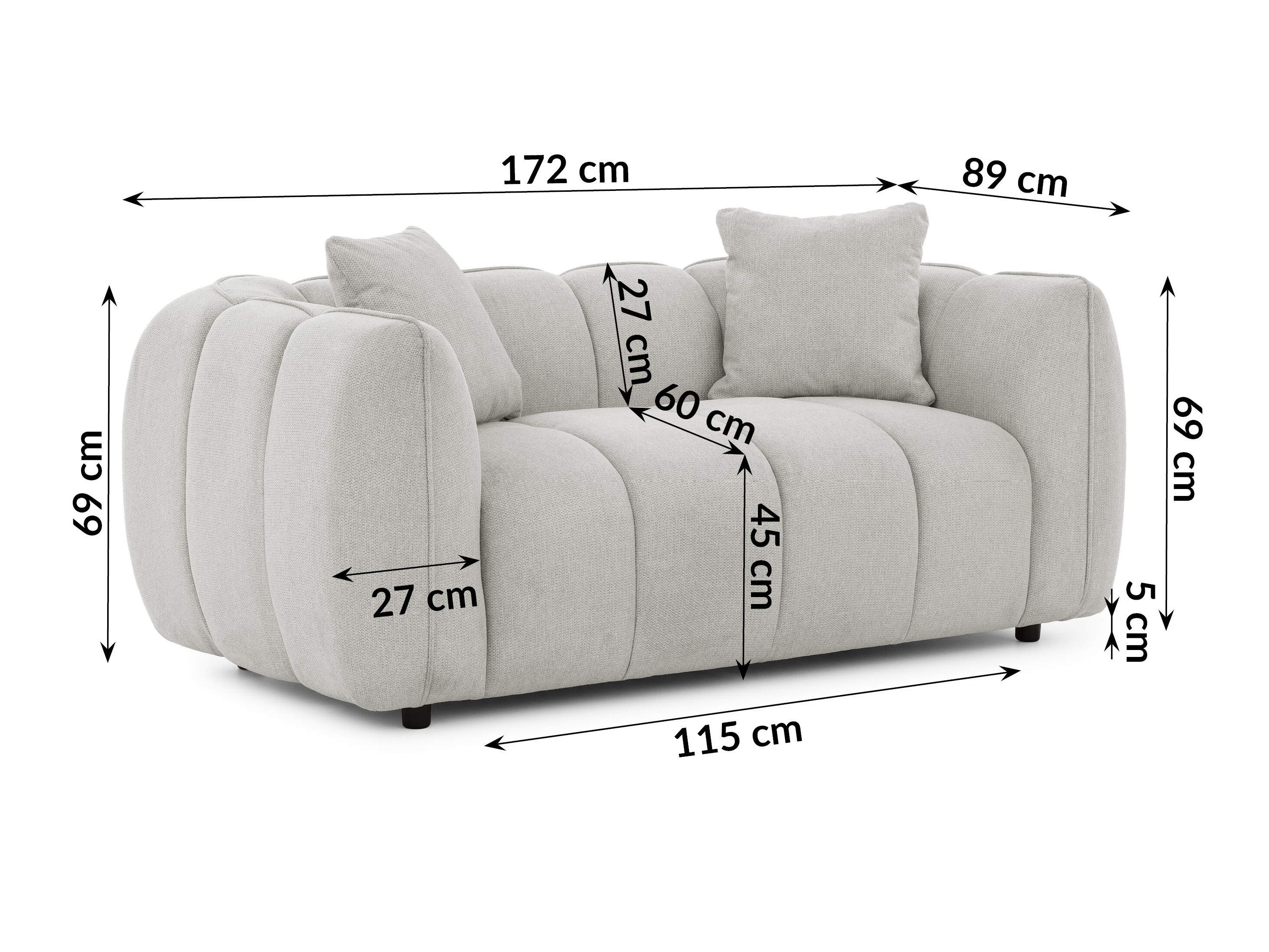Set mobilier tapițat Rocklin 201 (Aragon 80)