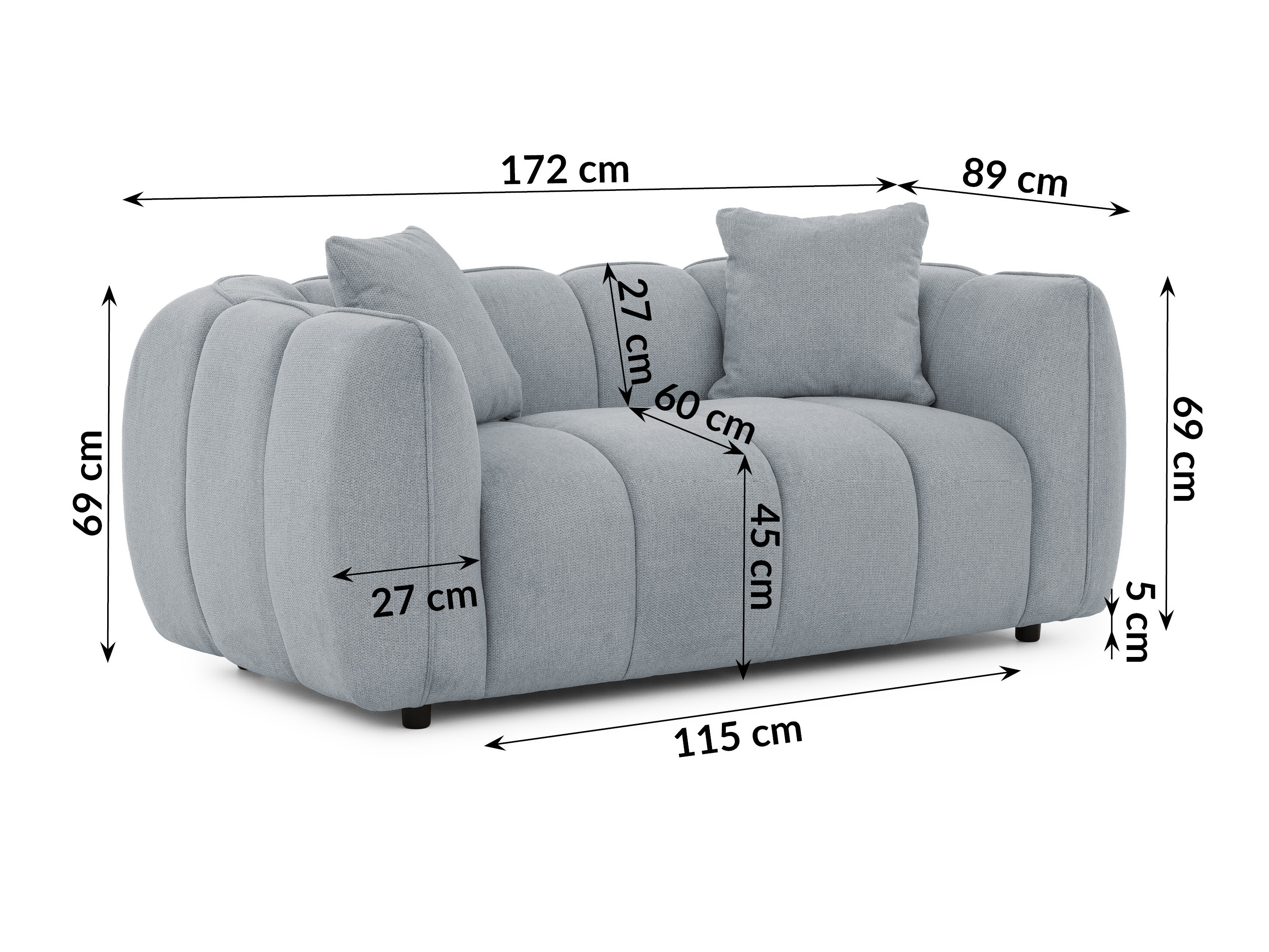 Set mobilier tapițat Rocklin 201 (Aragon 90)