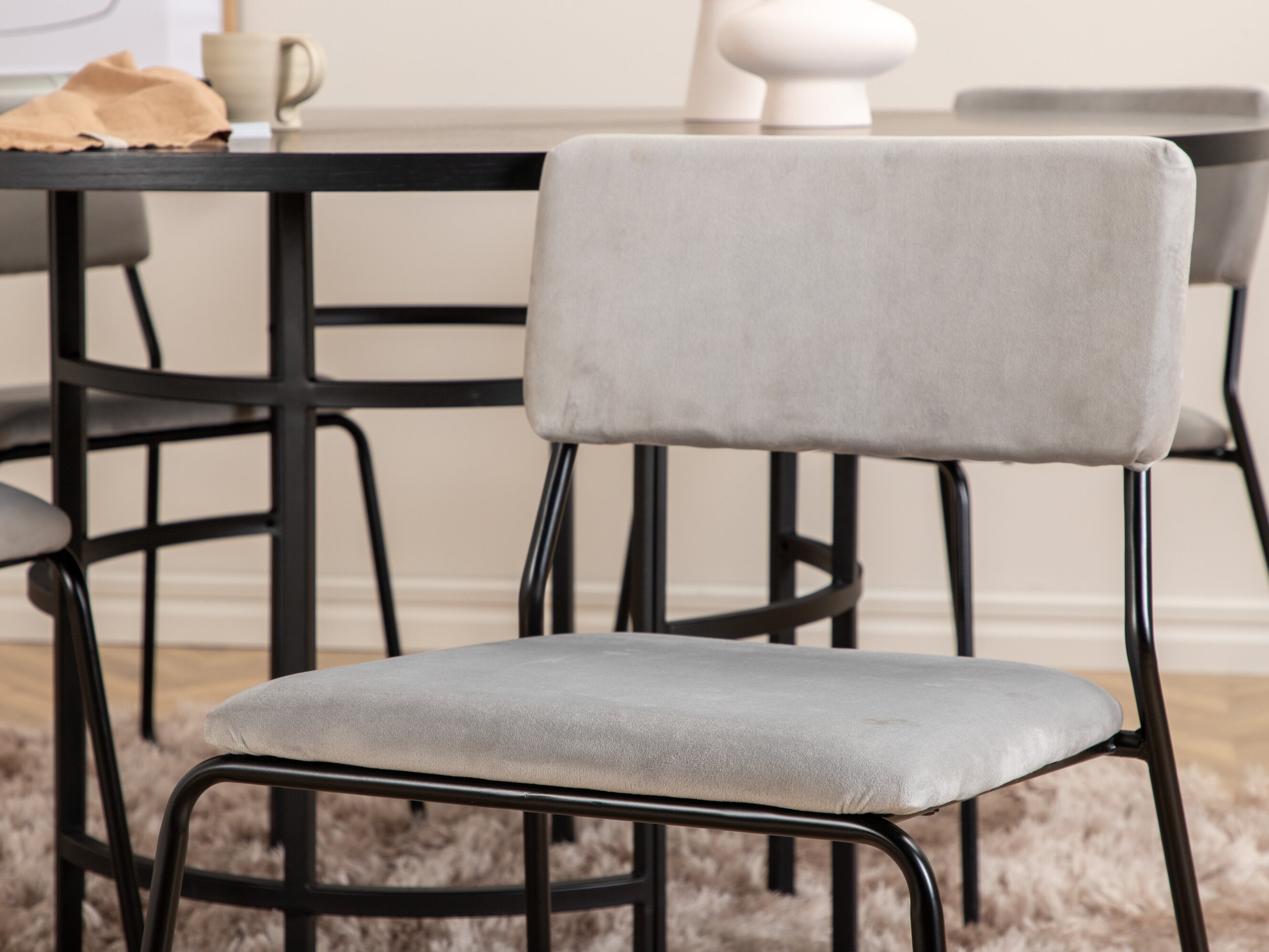 Set de mese Dallas 2393 (Negru + Gri)