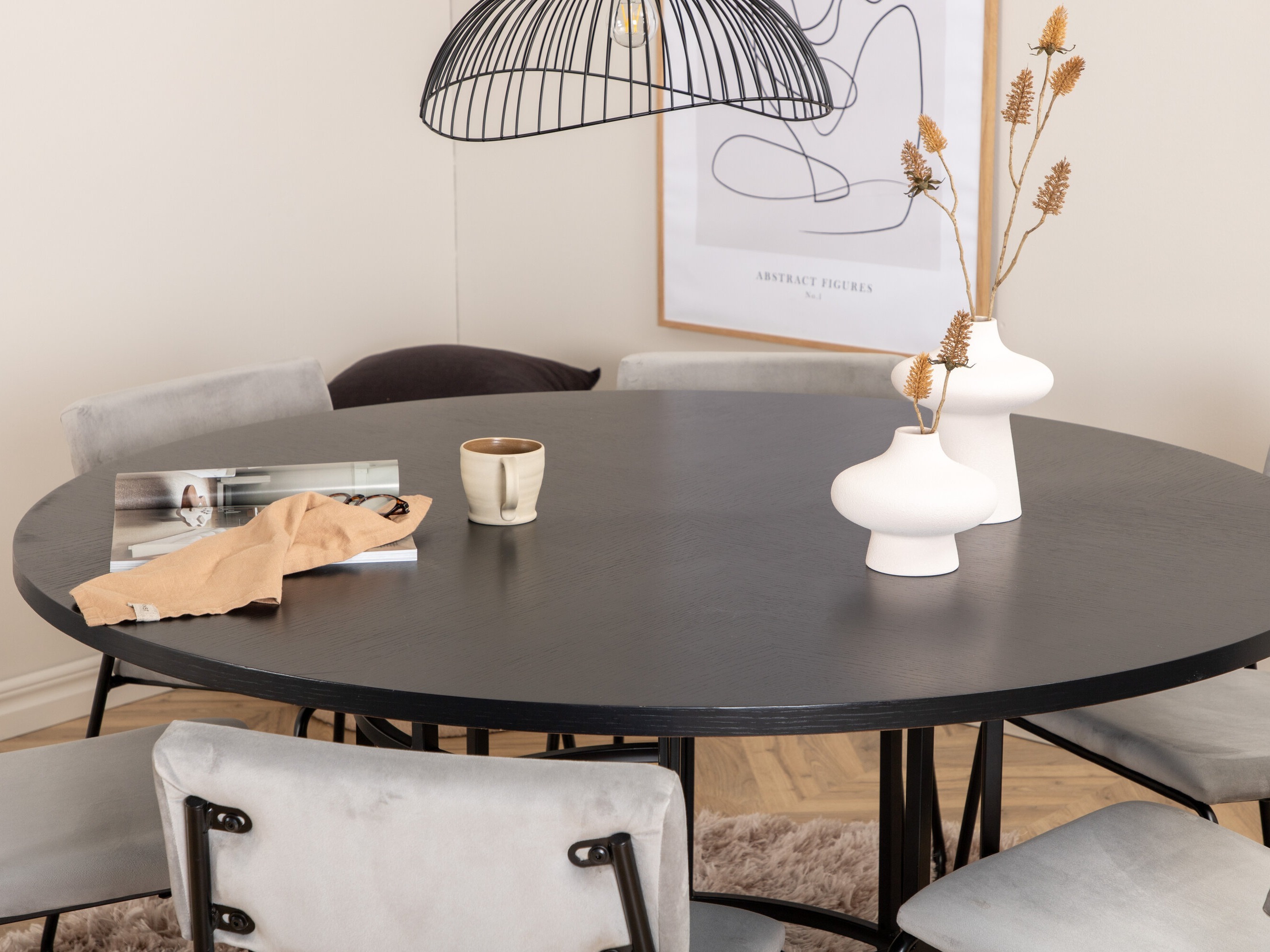 Set de mese Dallas 2399 (Negru + Gri)