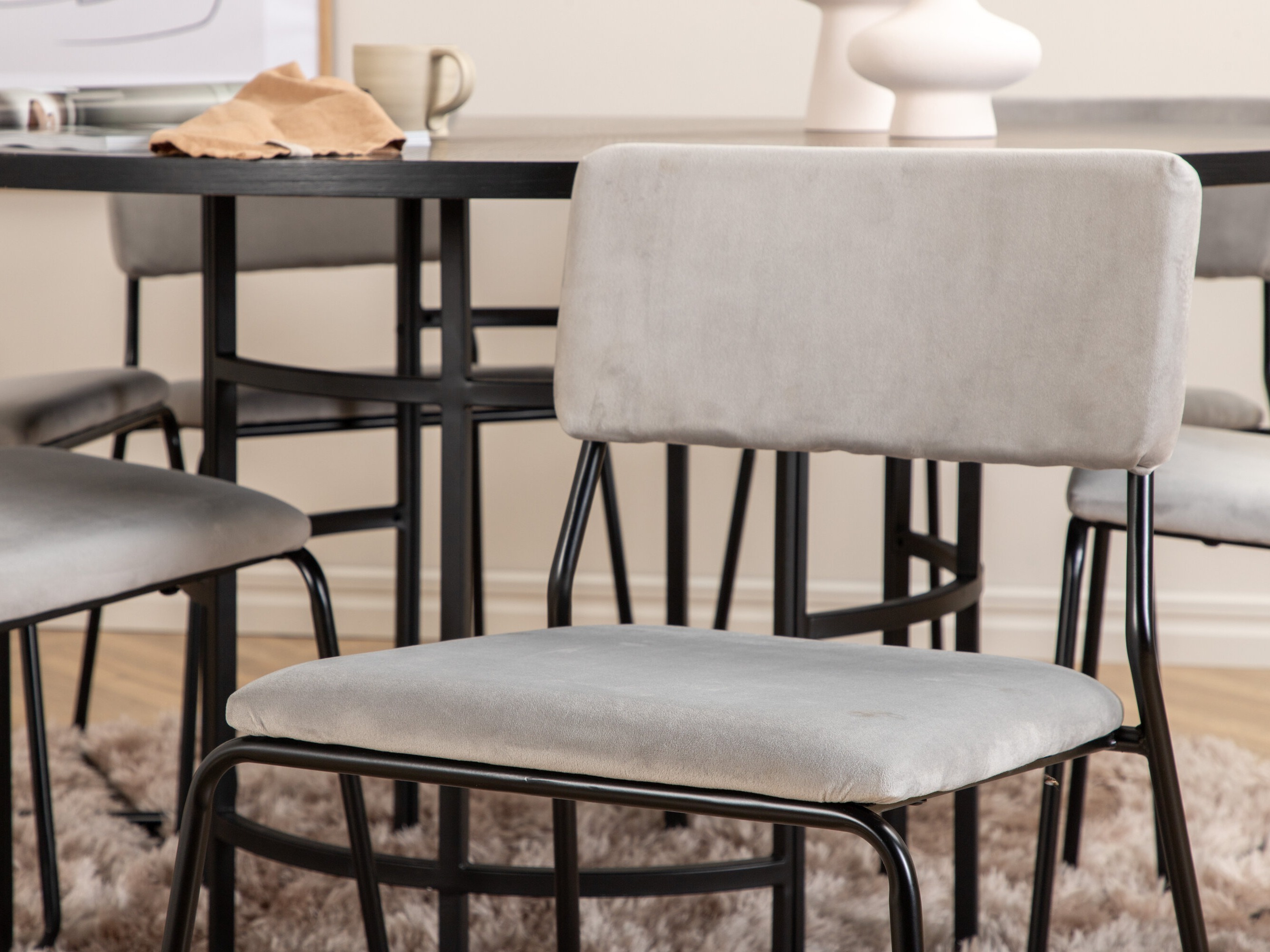 Set de mese Dallas 2399 (Negru + Gri)
