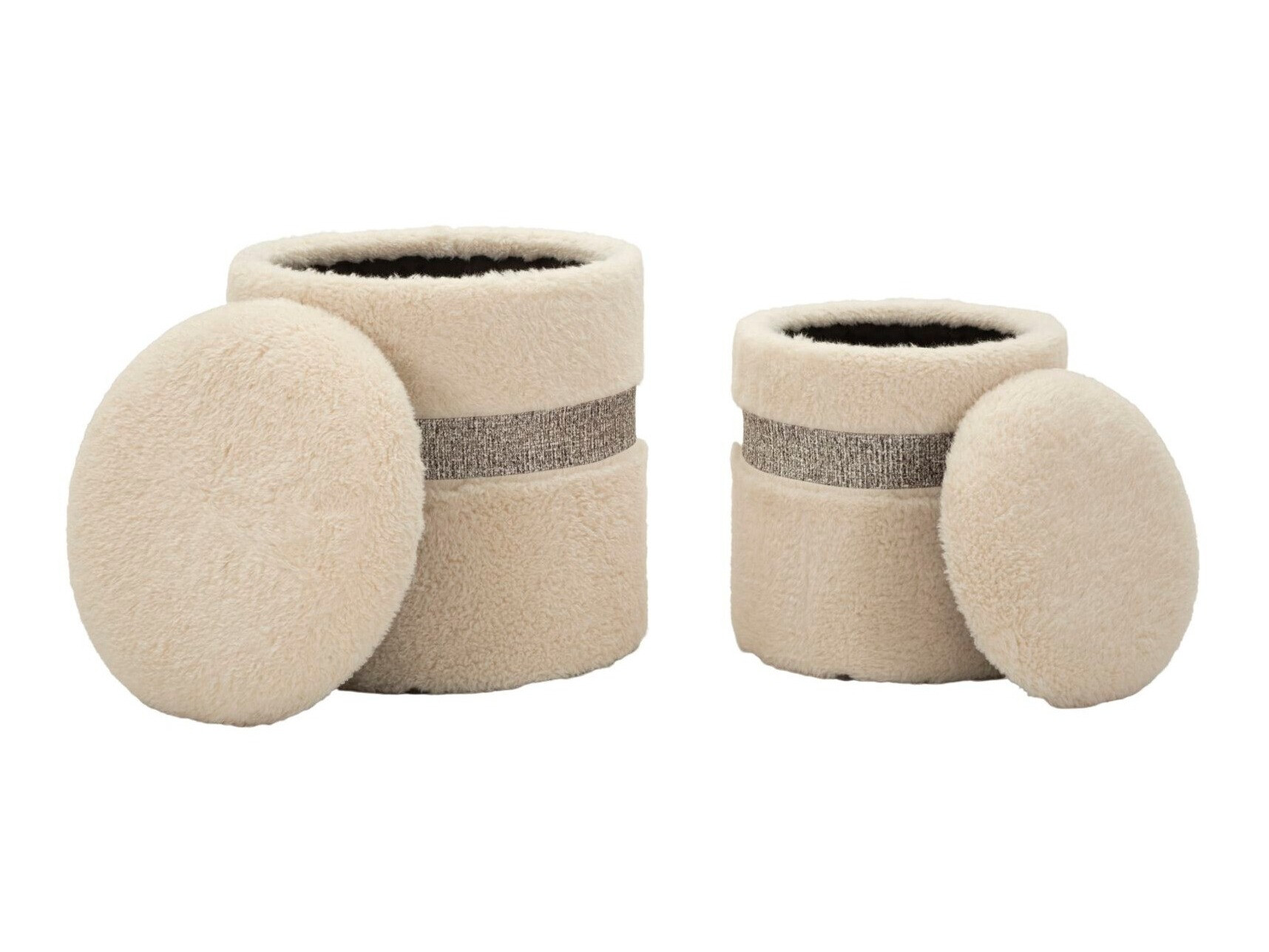 Set de tabureți tapițați Farmington 233 (Crem)