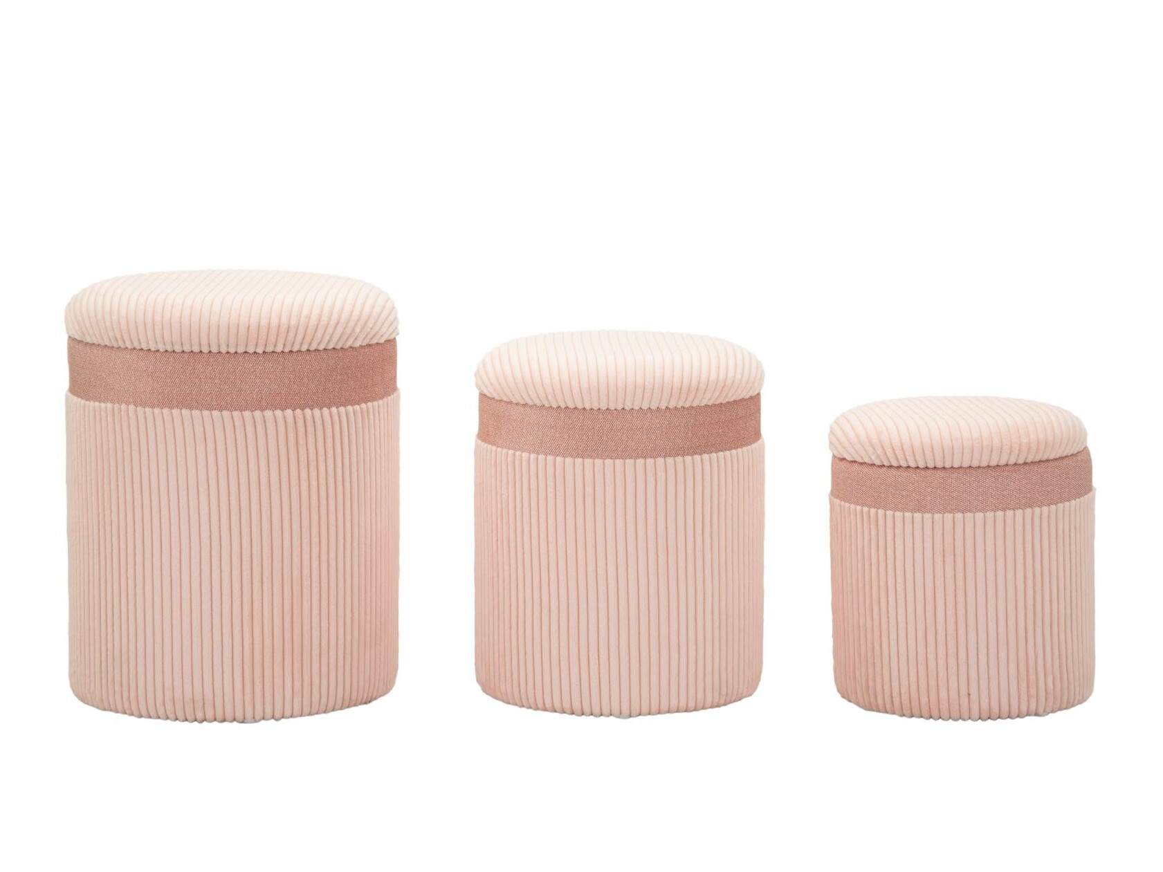 Set de tabureți tapițați Farmington 235 (Roze)