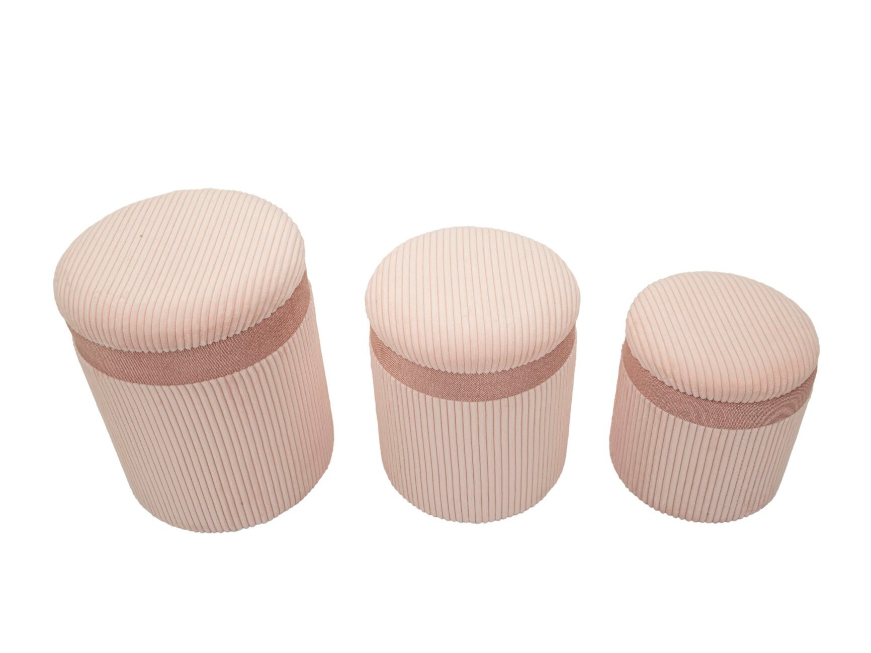 Set de tabureți tapițați Farmington 235 (Roze)
