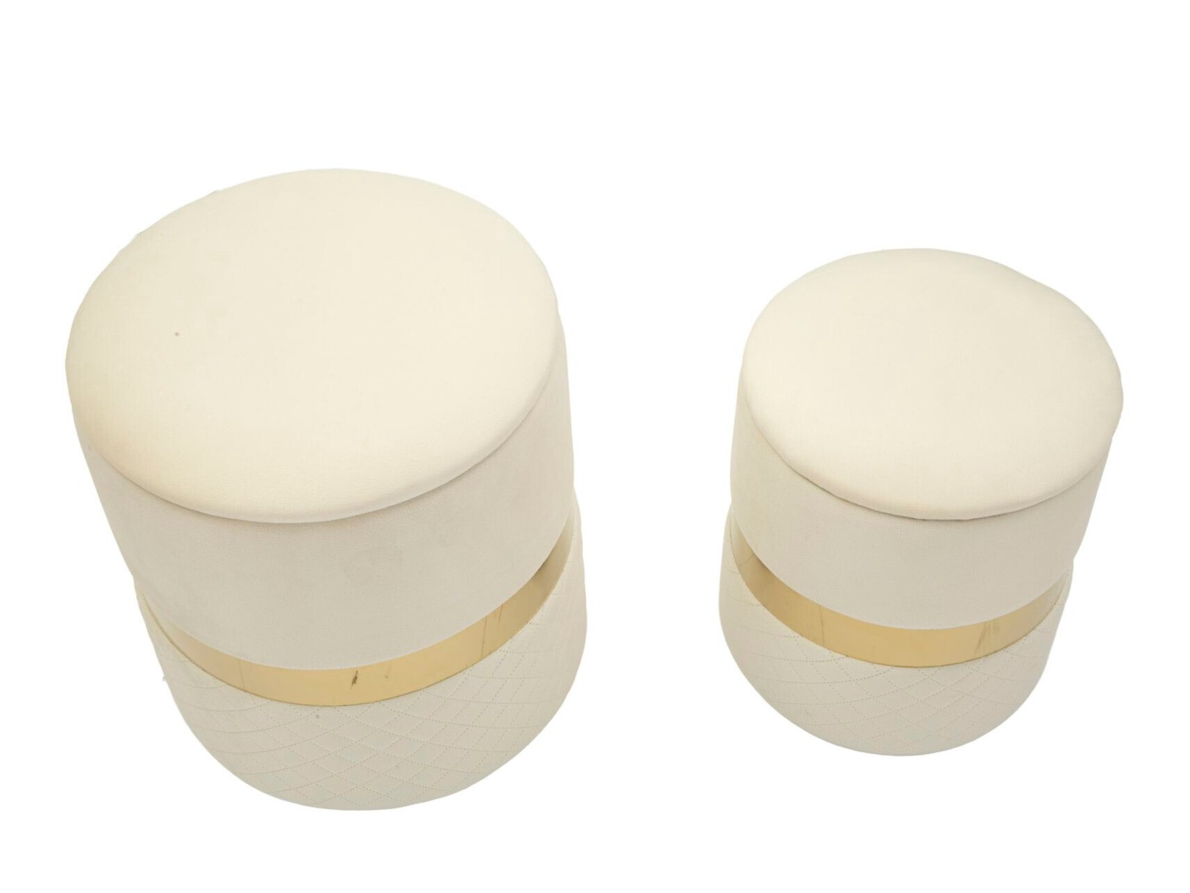 Set de tabureți tapițați Farmington 236 (Crem)