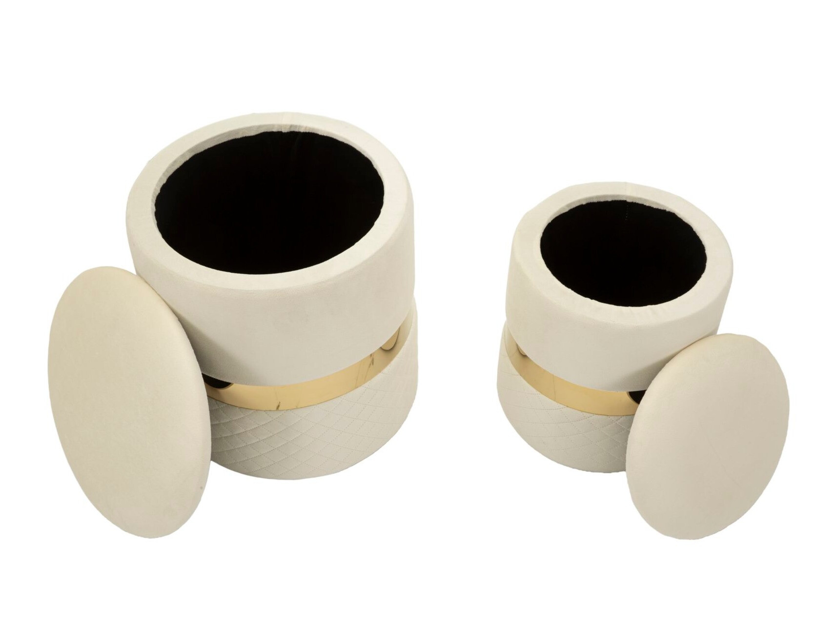 Set de tabureți tapițați Farmington 236 (Crem)