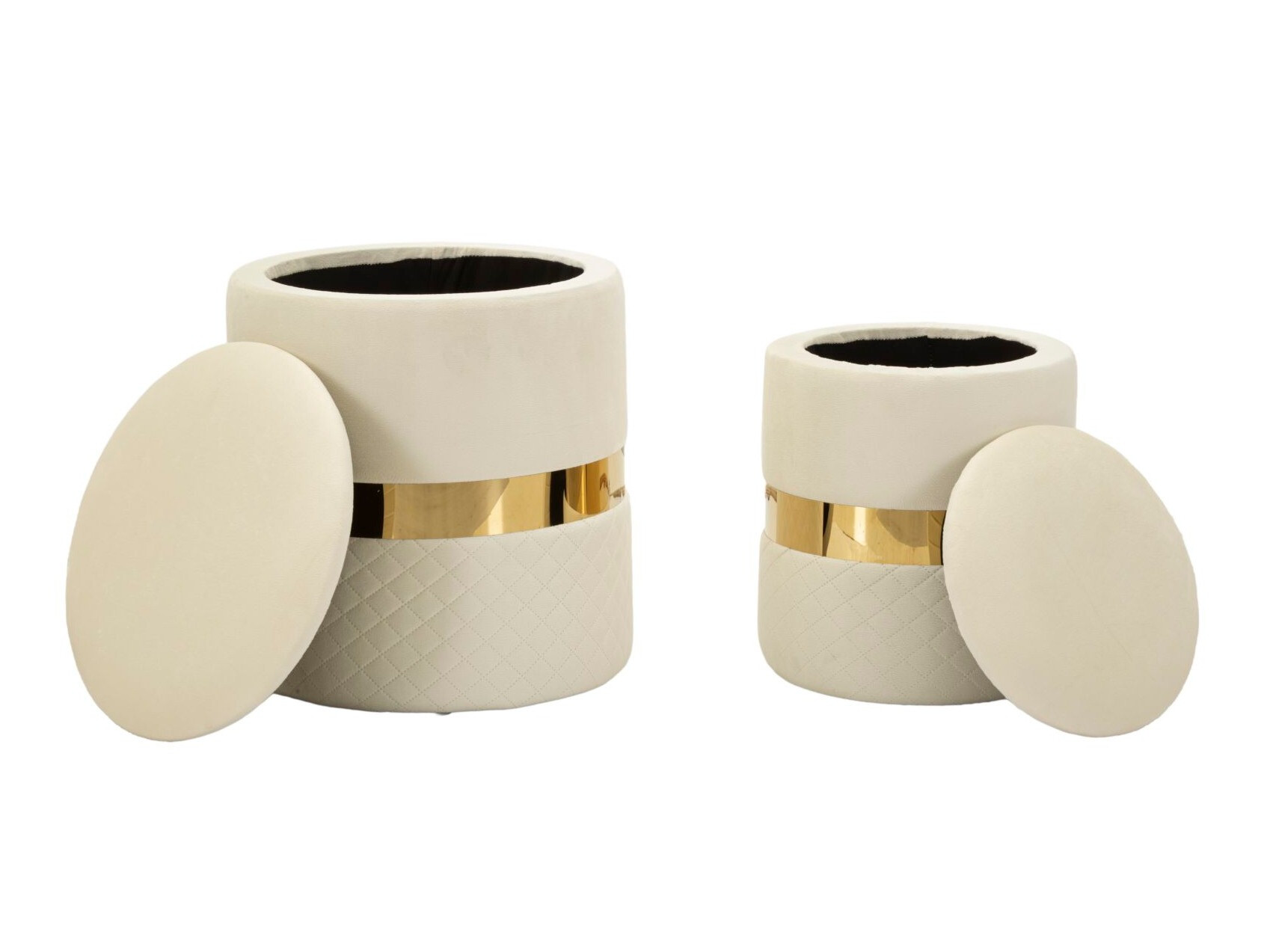 Set de tabureți tapițați Farmington 236 (Crem)