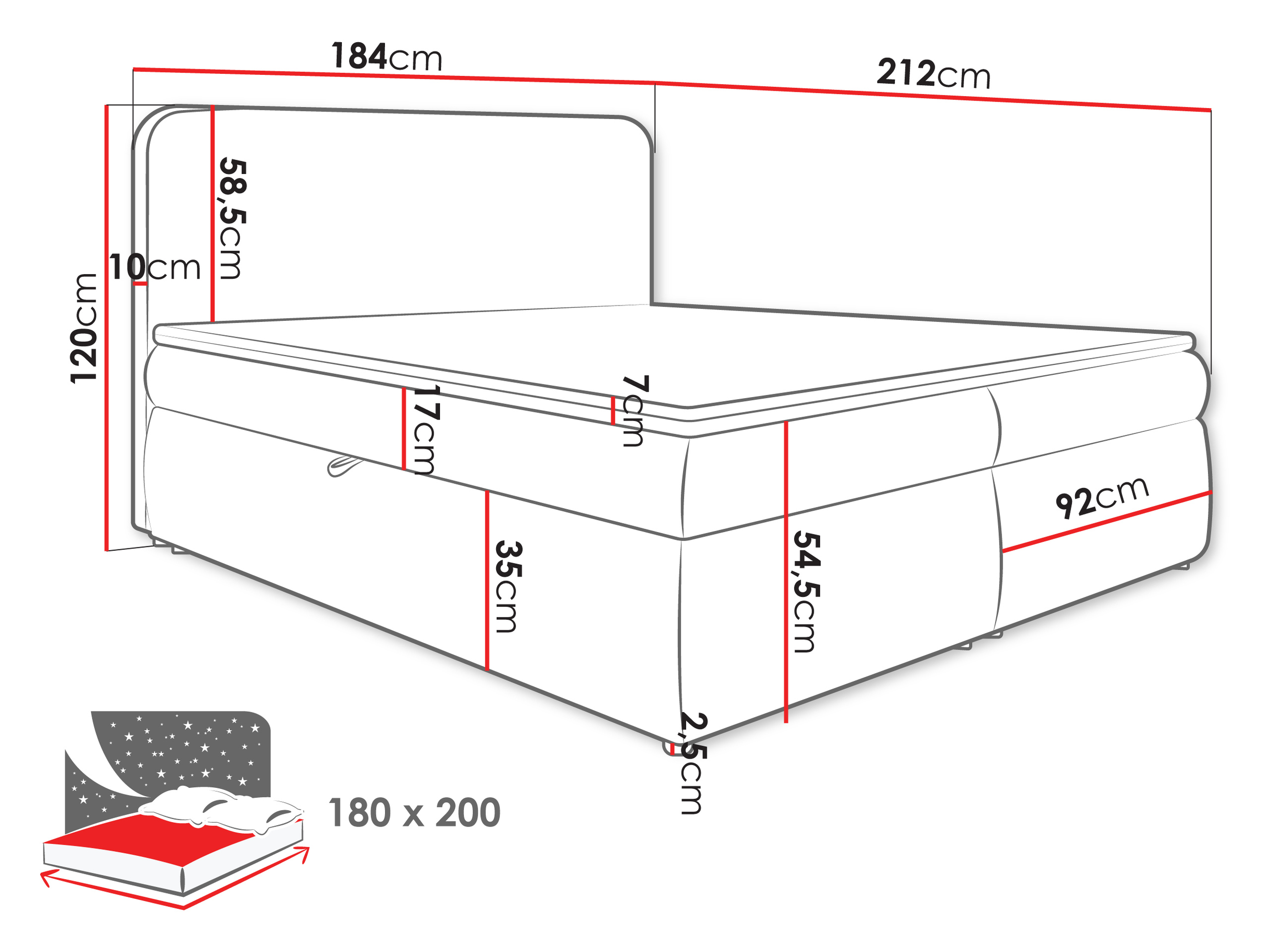 Pat boxspring Portage 111 (Vibe 03)