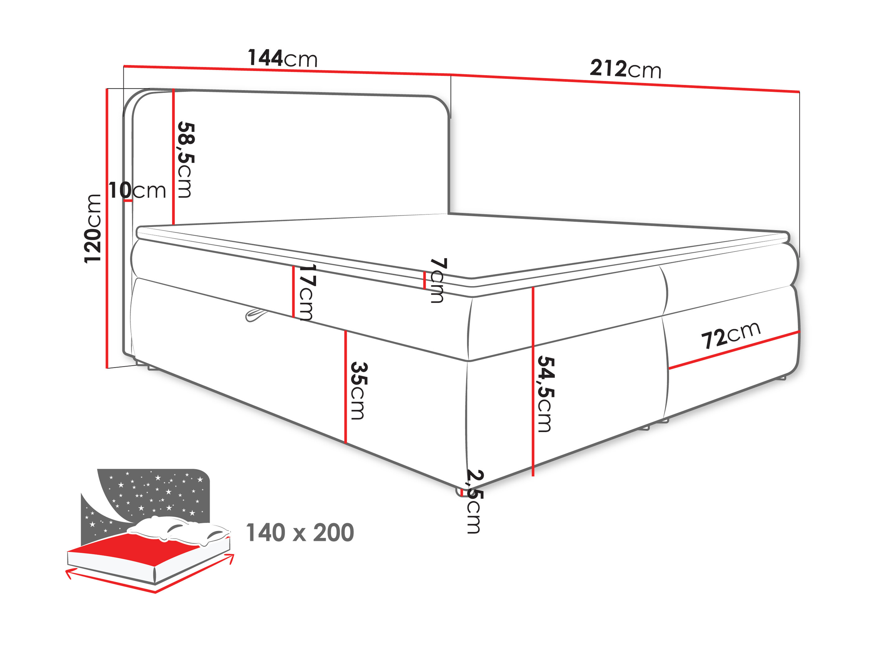 Pat boxspring Portage 111 (Vibe 86)
